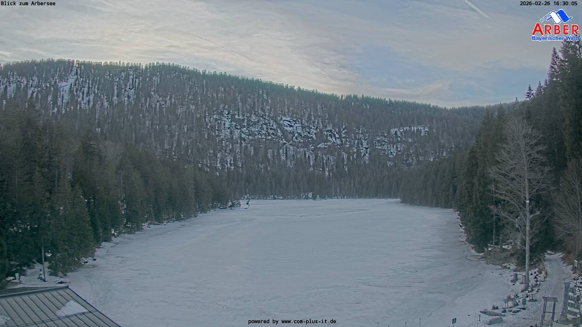 Archived image Webcam Lake "Großer Arbersee" (Bavarian Forest)