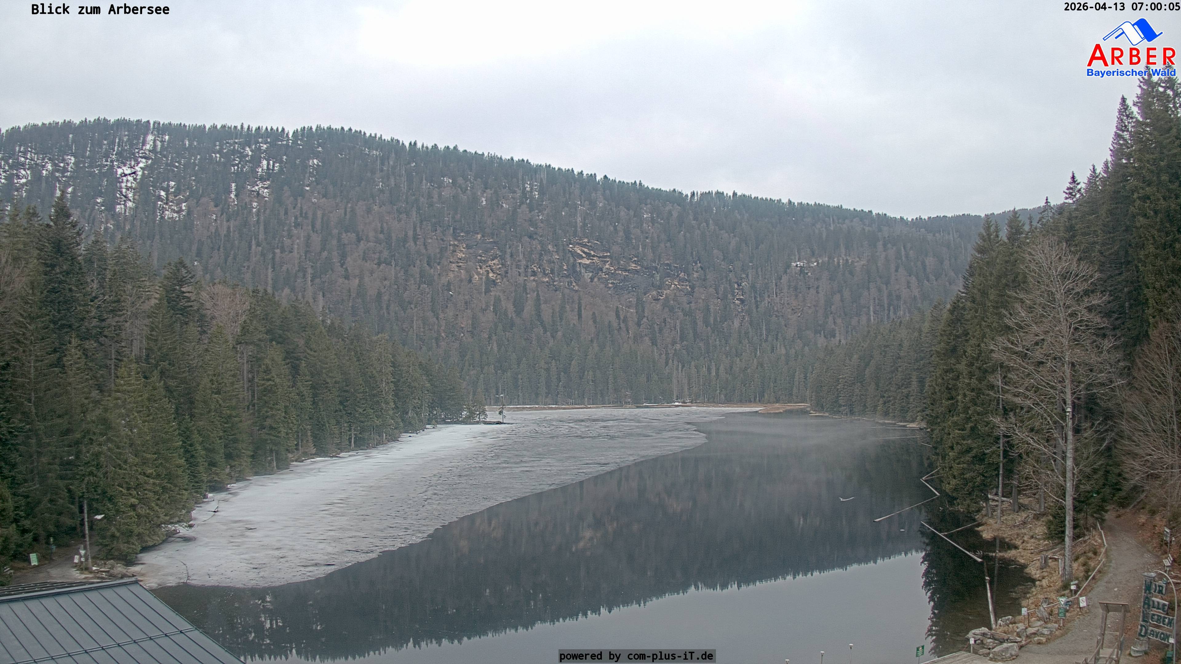 Archived image Webcam Lake "Großer Arbersee" (Bavarian Forest)