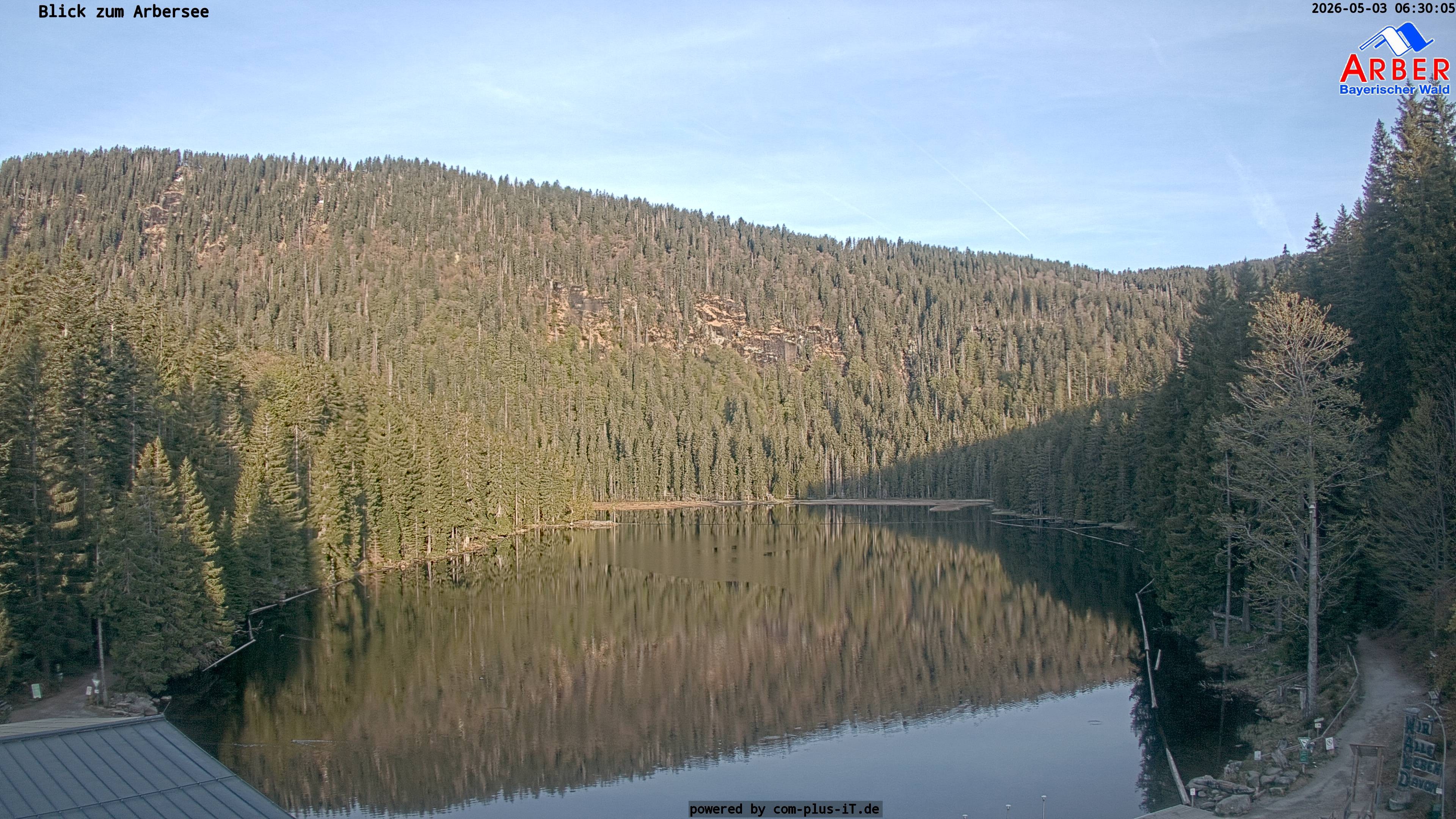 Archived image Webcam Lake "Großer Arbersee" (Bavarian Forest)