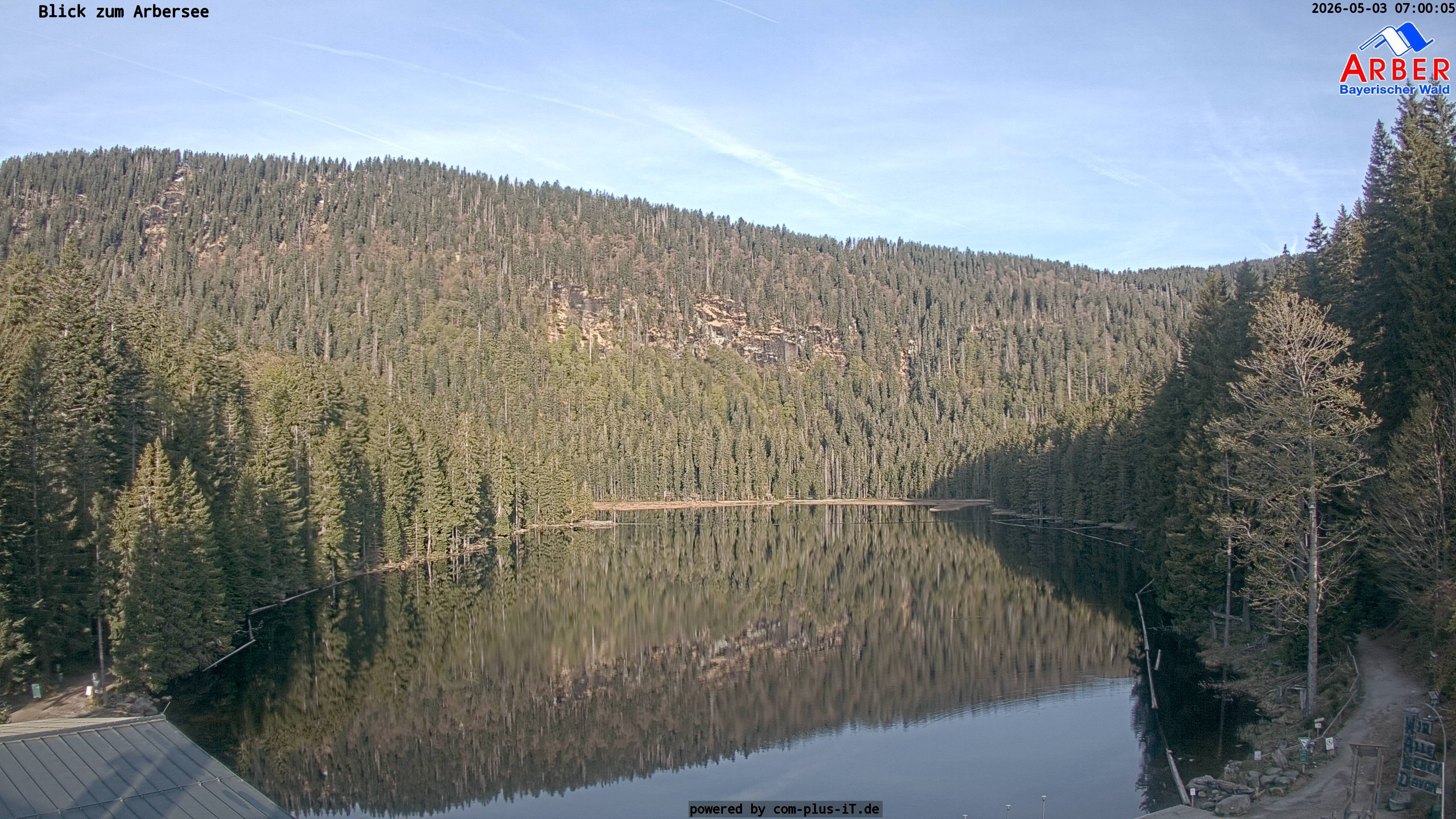 Archived image Webcam Lake "Großer Arbersee" (Bavarian Forest)