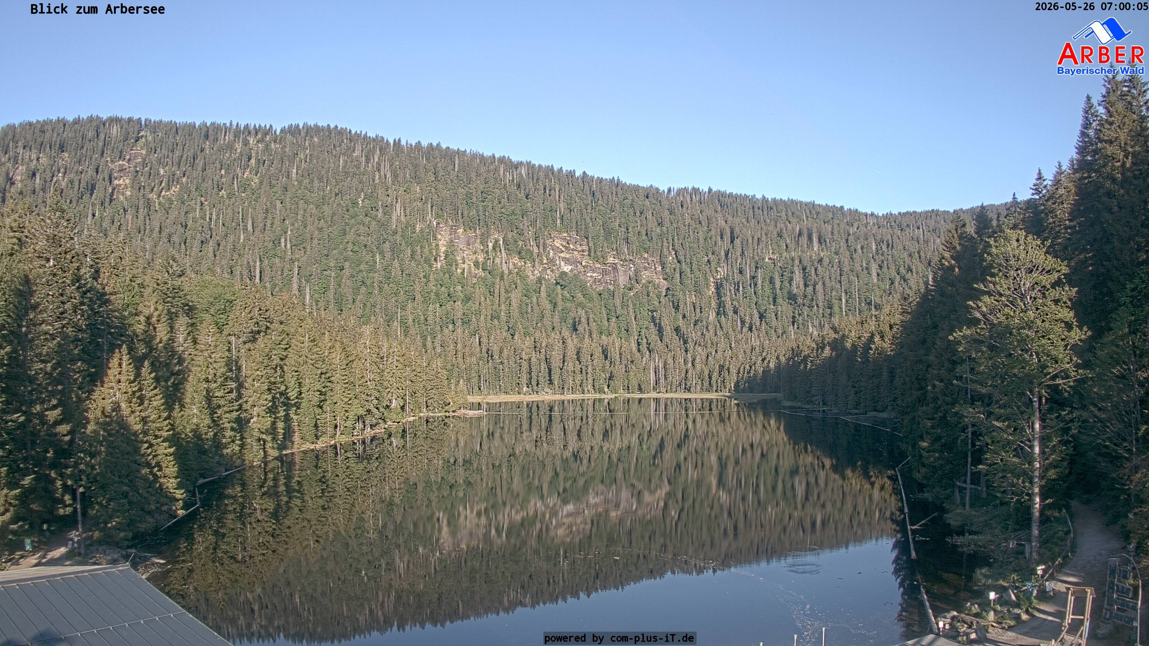 Archived image Webcam Lake "Großer Arbersee" (Bavarian Forest)