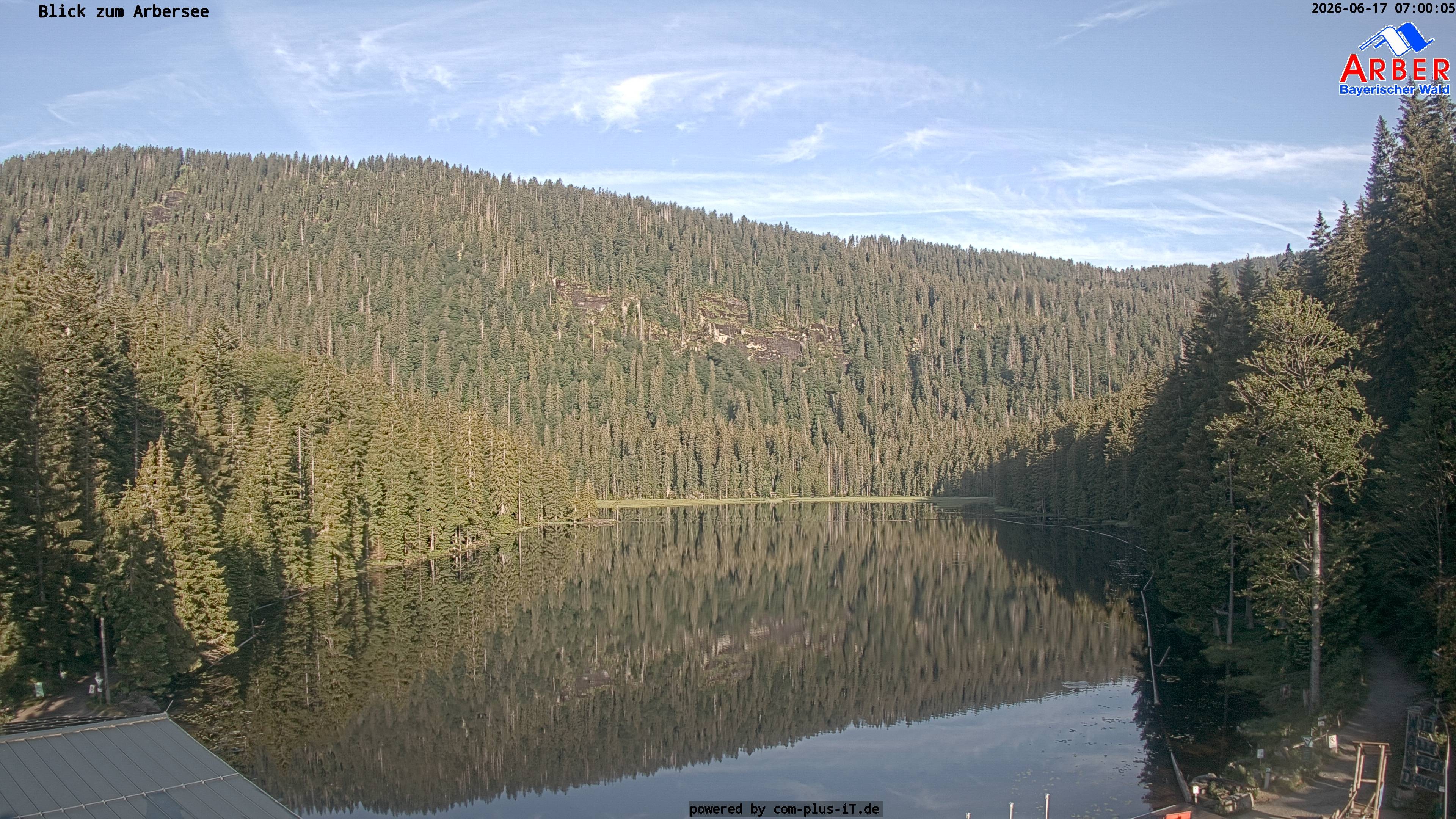 Archived image Webcam Lake "Großer Arbersee" (Bavarian Forest)