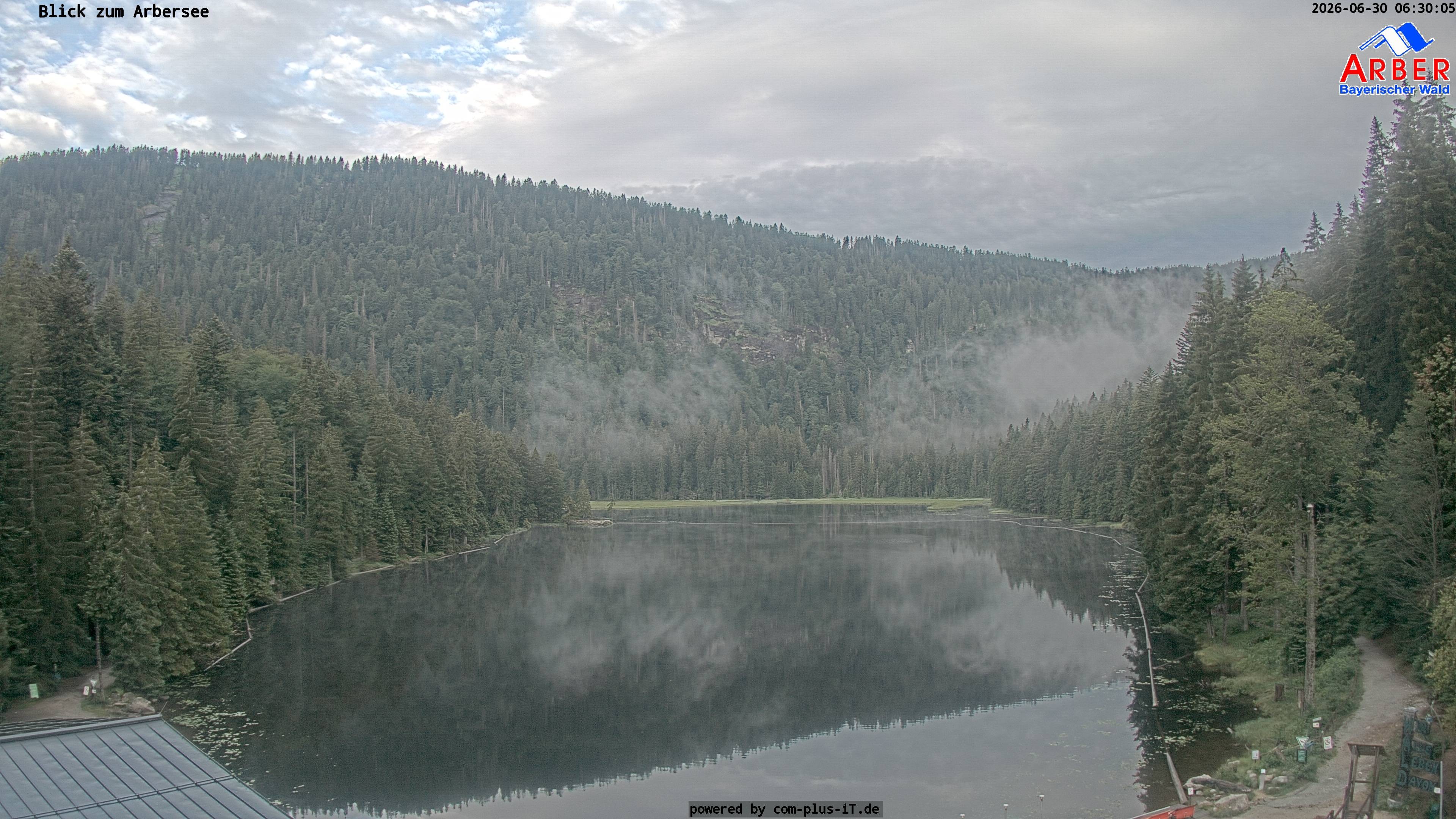 Archived image Webcam Lake "Großer Arbersee" (Bavarian Forest)