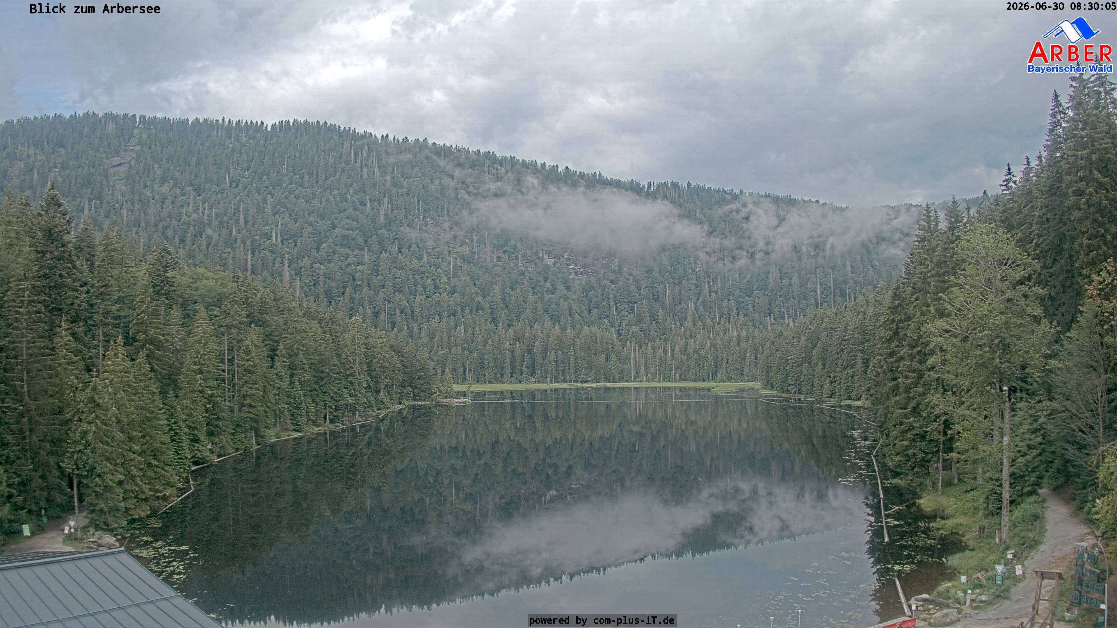Archived image Webcam Lake "Großer Arbersee" (Bavarian Forest)