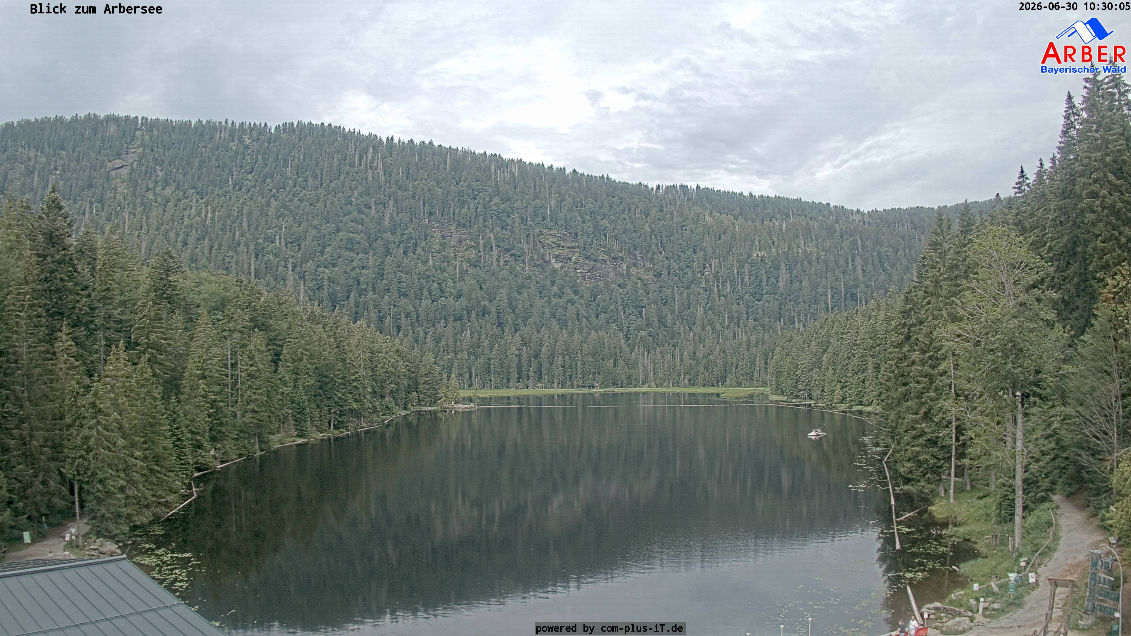 Archived image Webcam Lake "Großer Arbersee" (Bavarian Forest)