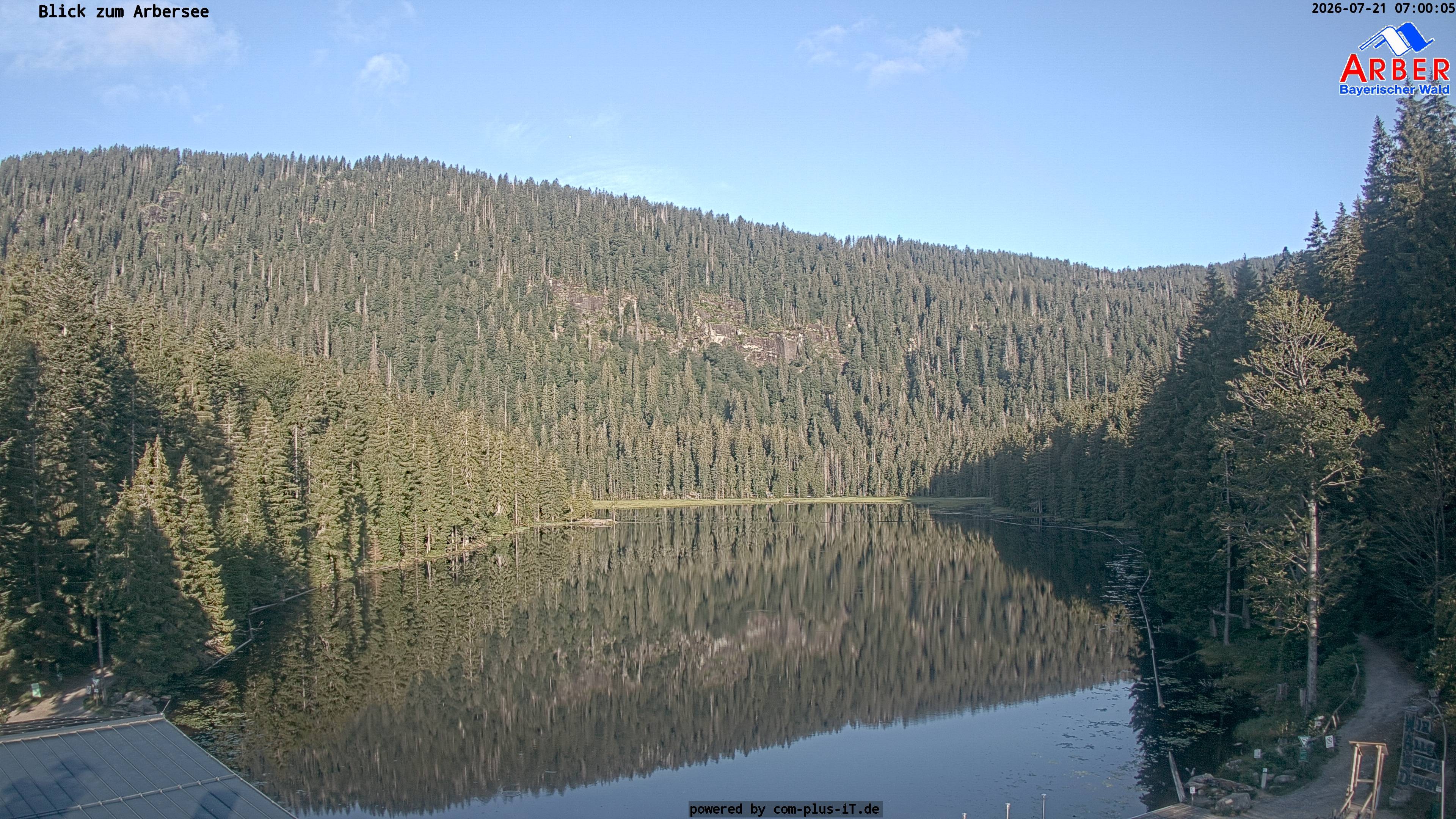 Archived image Webcam Lake "Großer Arbersee" (Bavarian Forest)