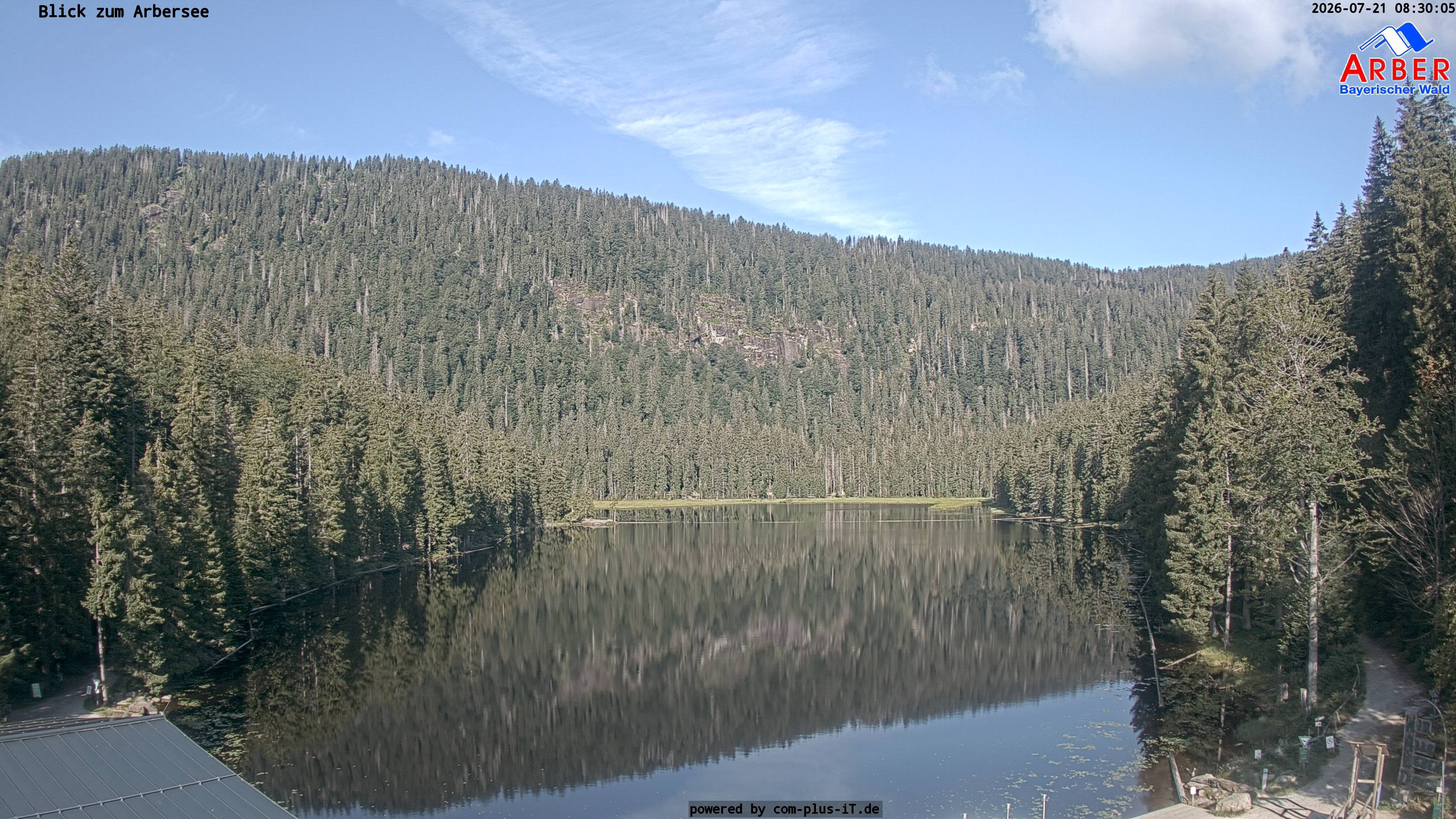 Archived image Webcam Lake "Großer Arbersee" (Bavarian Forest)