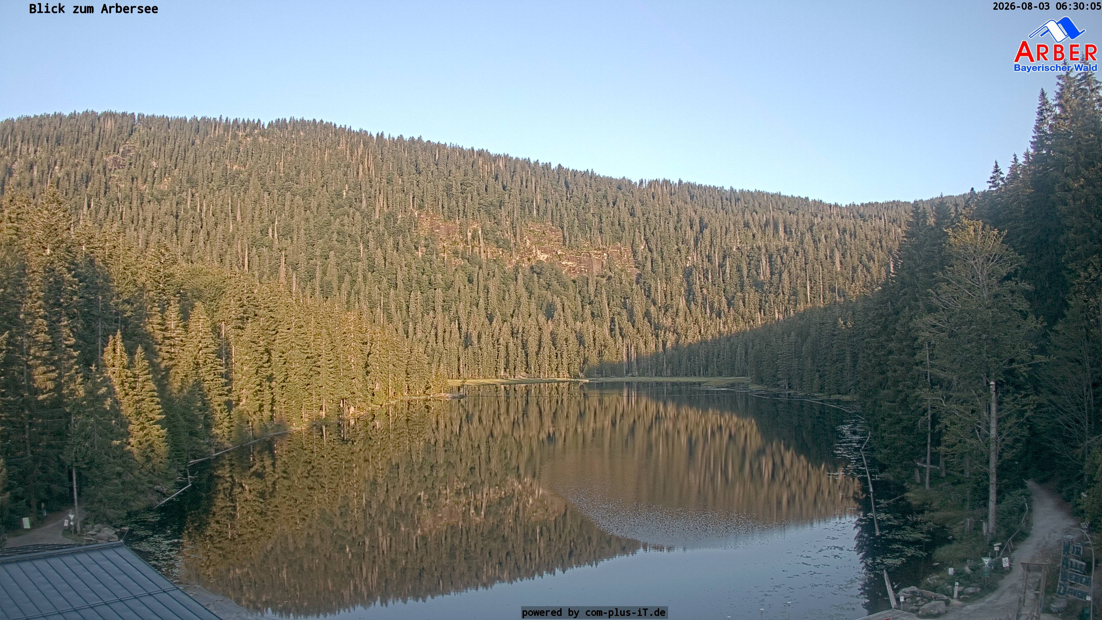Archived image Webcam Lake "Großer Arbersee" (Bavarian Forest)