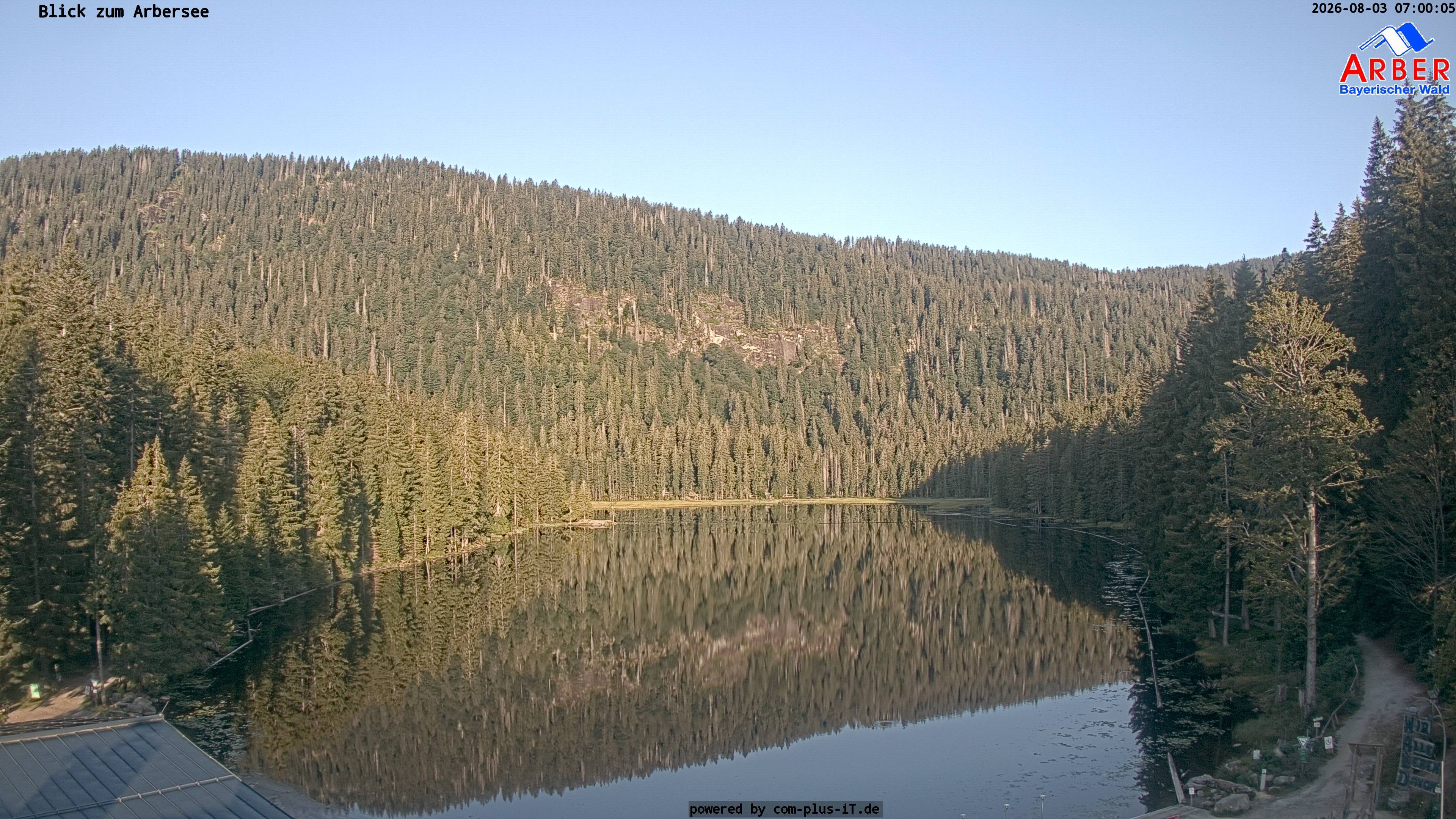 Archived image Webcam Lake "Großer Arbersee" (Bavarian Forest)