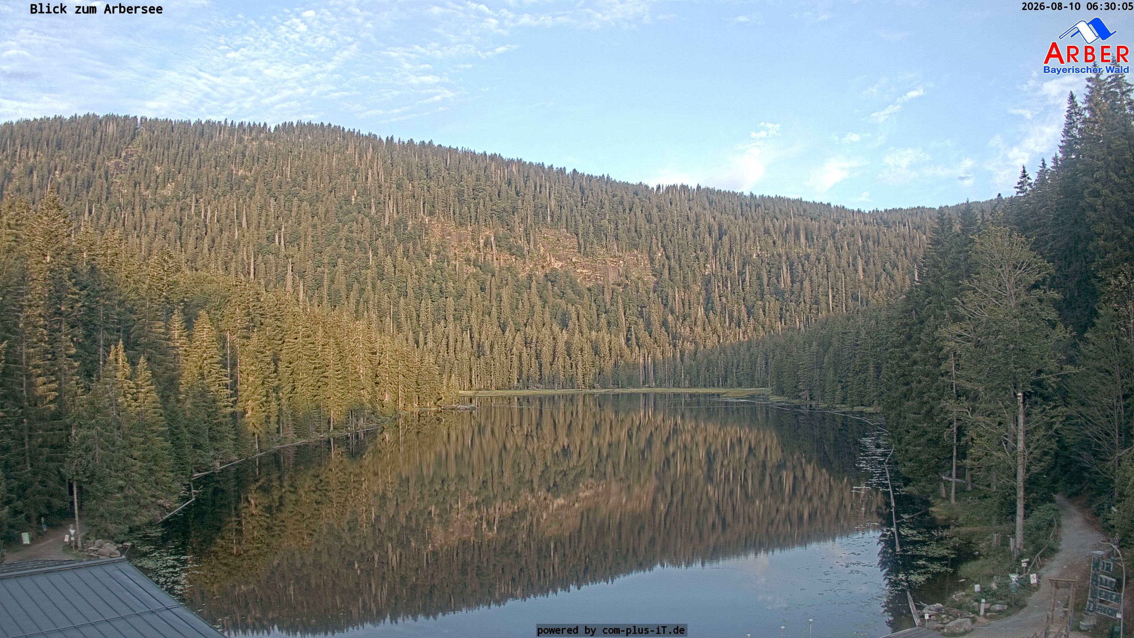 Archived image Webcam Lake "Großer Arbersee" (Bavarian Forest)