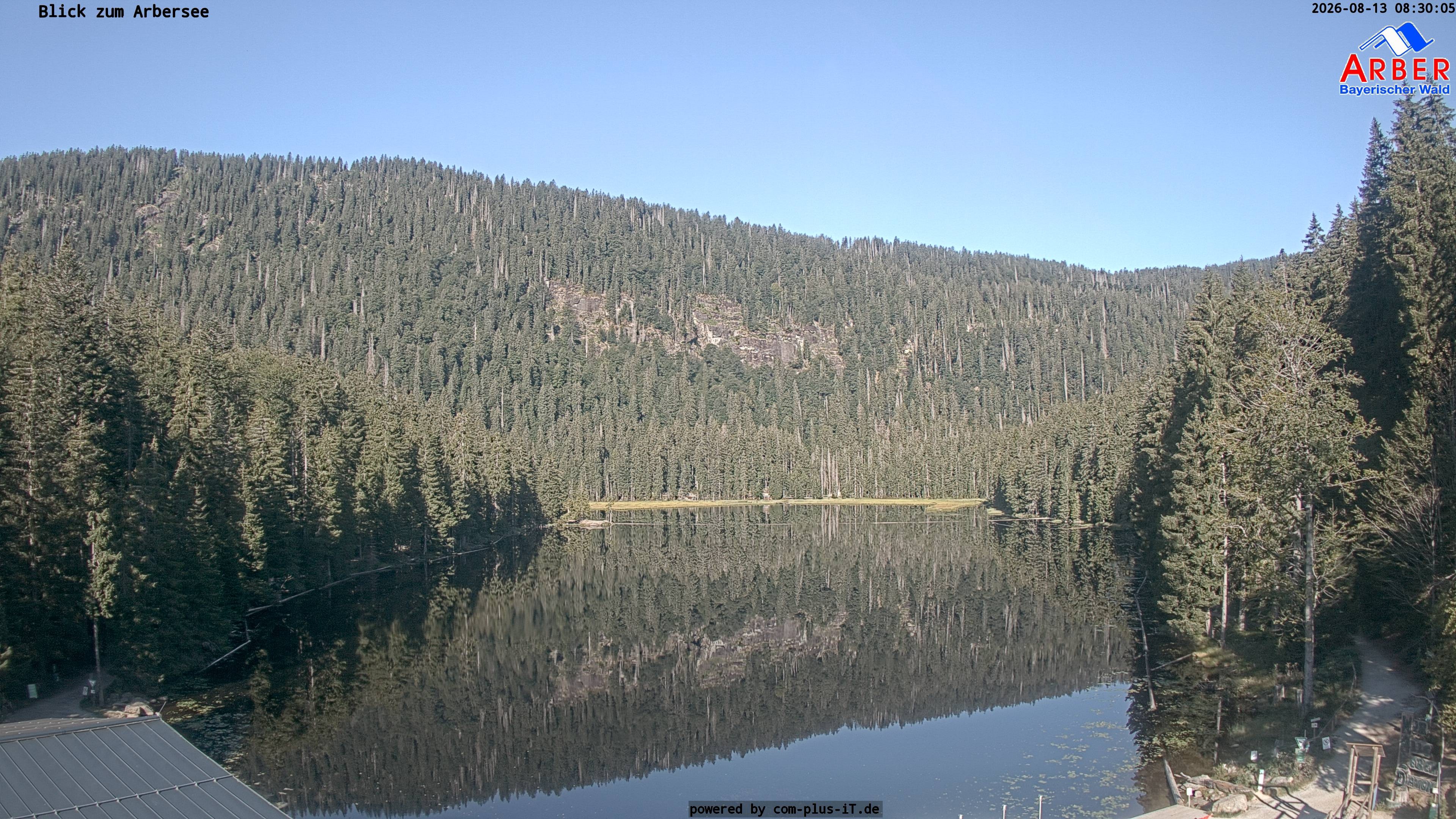 Archived image Webcam Lake "Großer Arbersee" (Bavarian Forest)