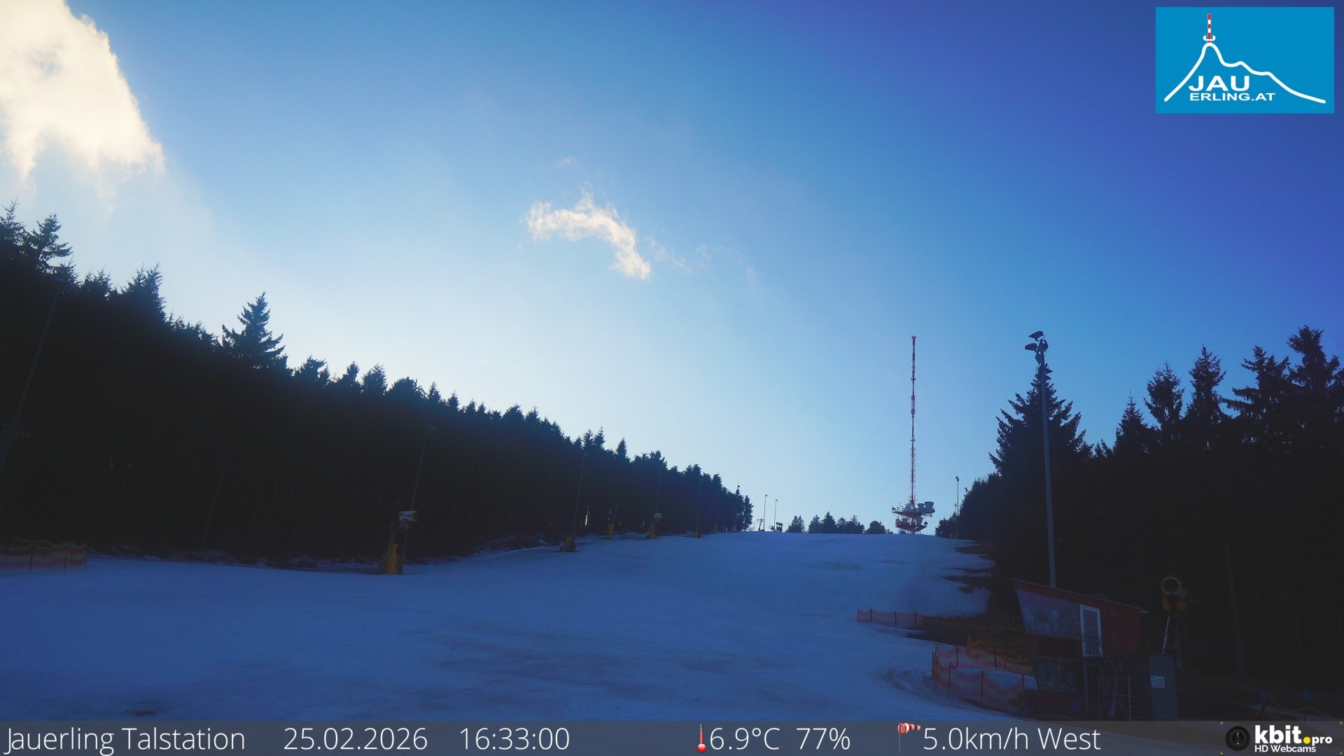 Archiv Foto Webcam Schlepplift Jauerling, Talstation