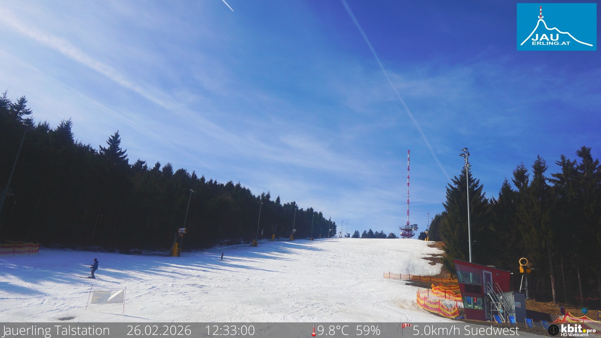 Archived image Webcam Base station of t-bar lift at mount Jauerling