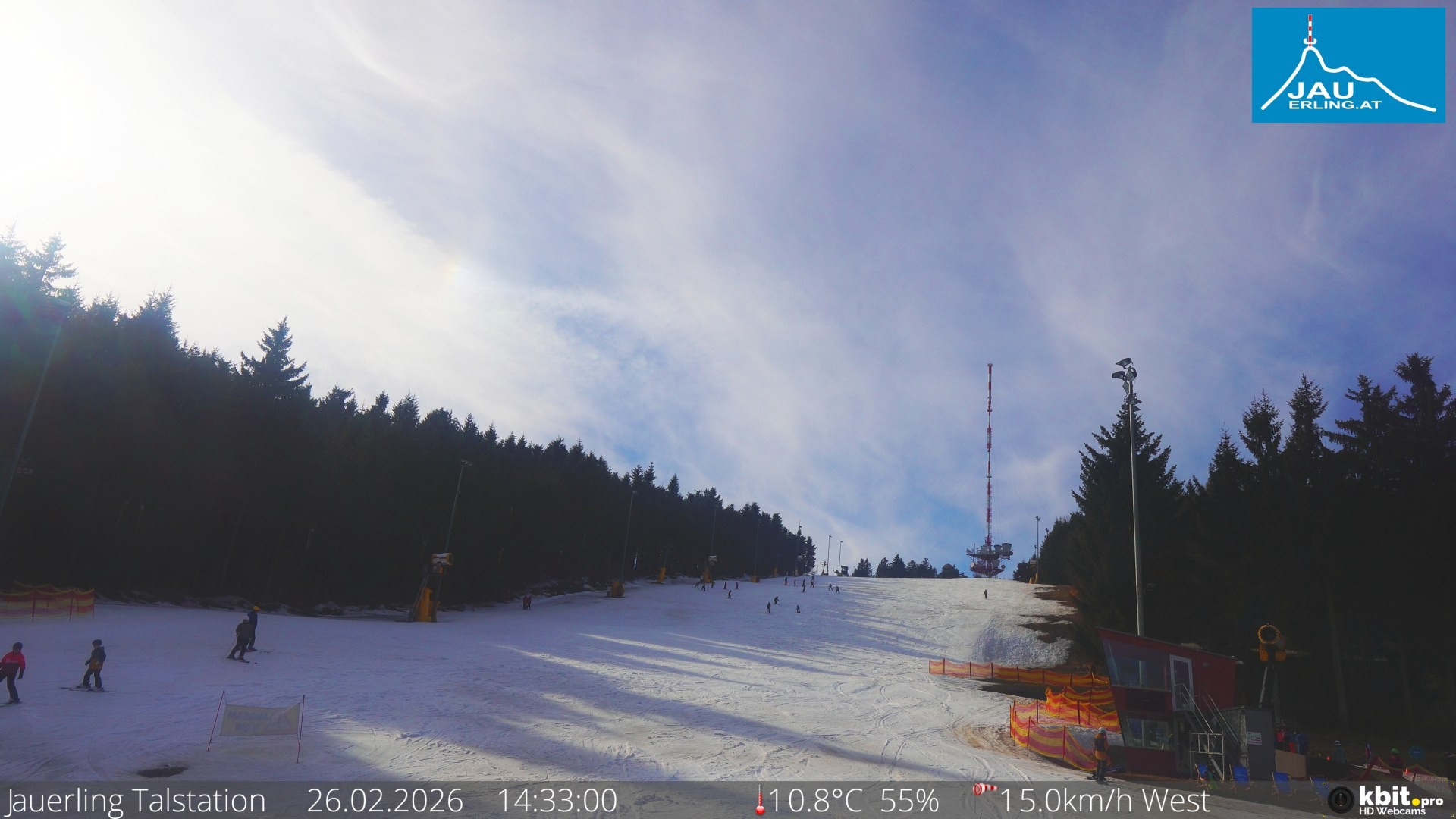 Archived image Webcam Base station of t-bar lift at mount Jauerling