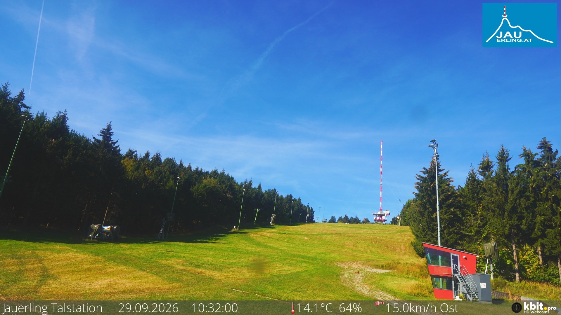 Archived image Webcam Base station of t-bar lift at mount Jauerling