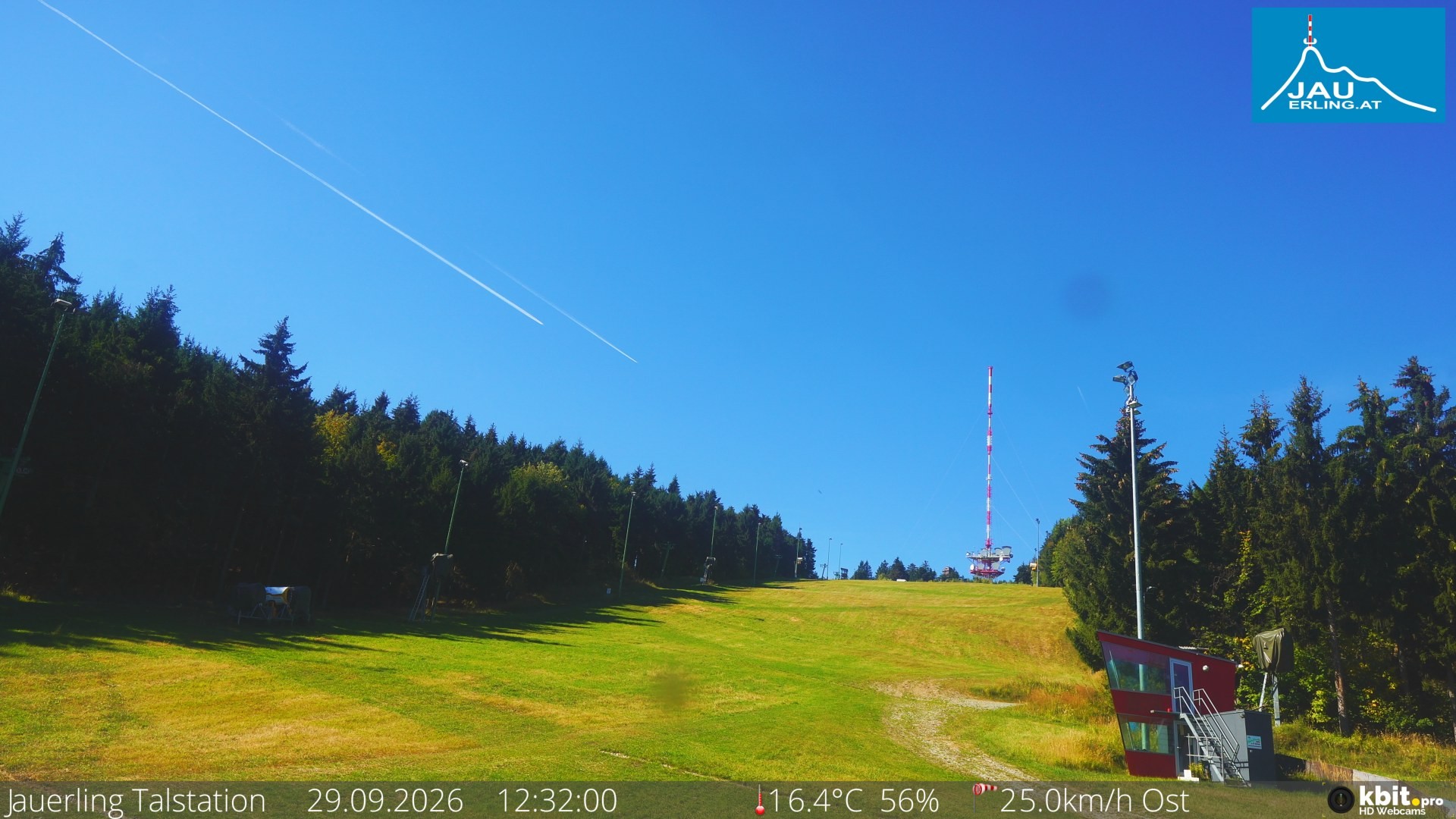Archived image Webcam Base station of t-bar lift at mount Jauerling