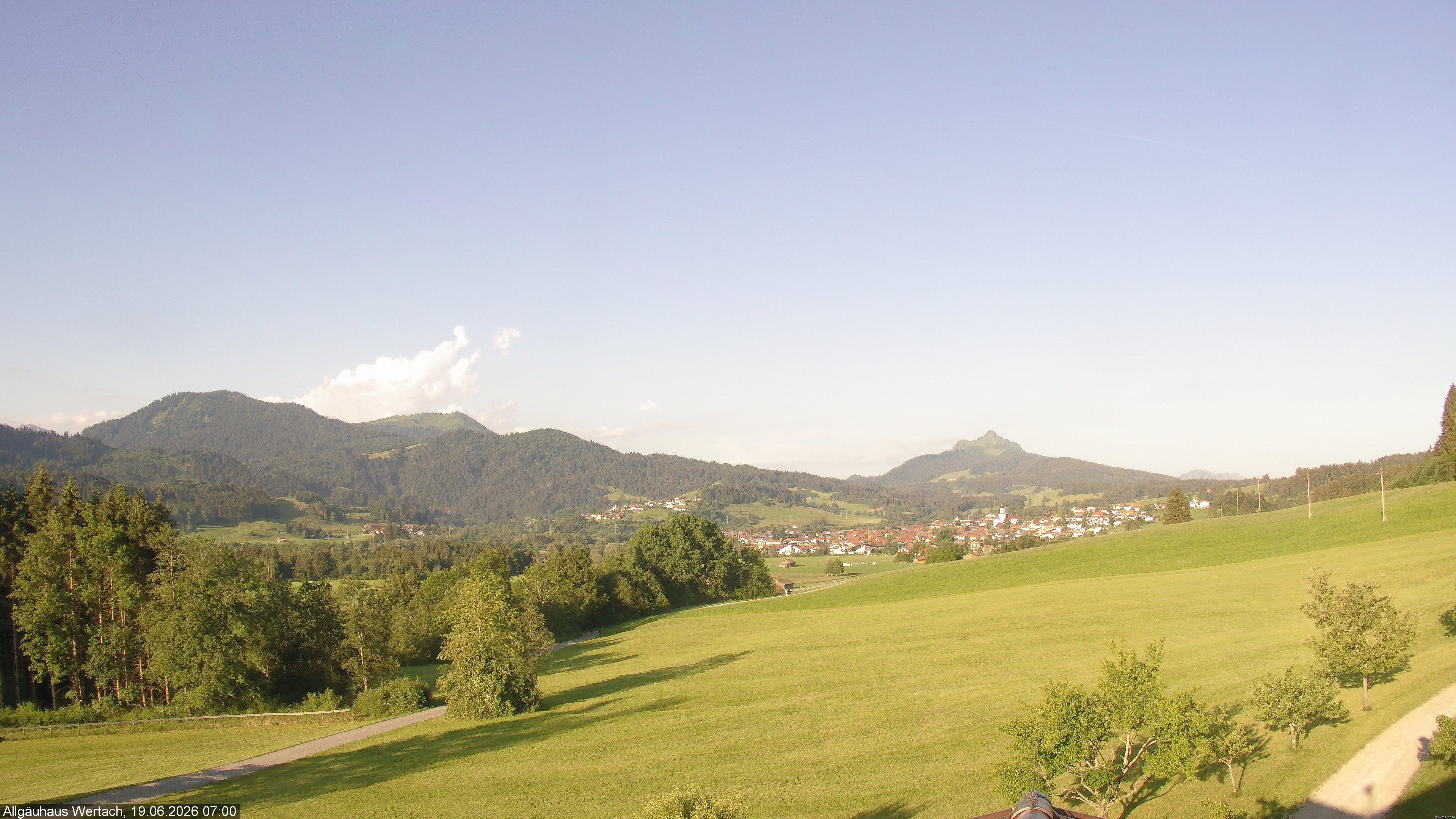 Archived image Webcam Have a look at the charming valley Wertach