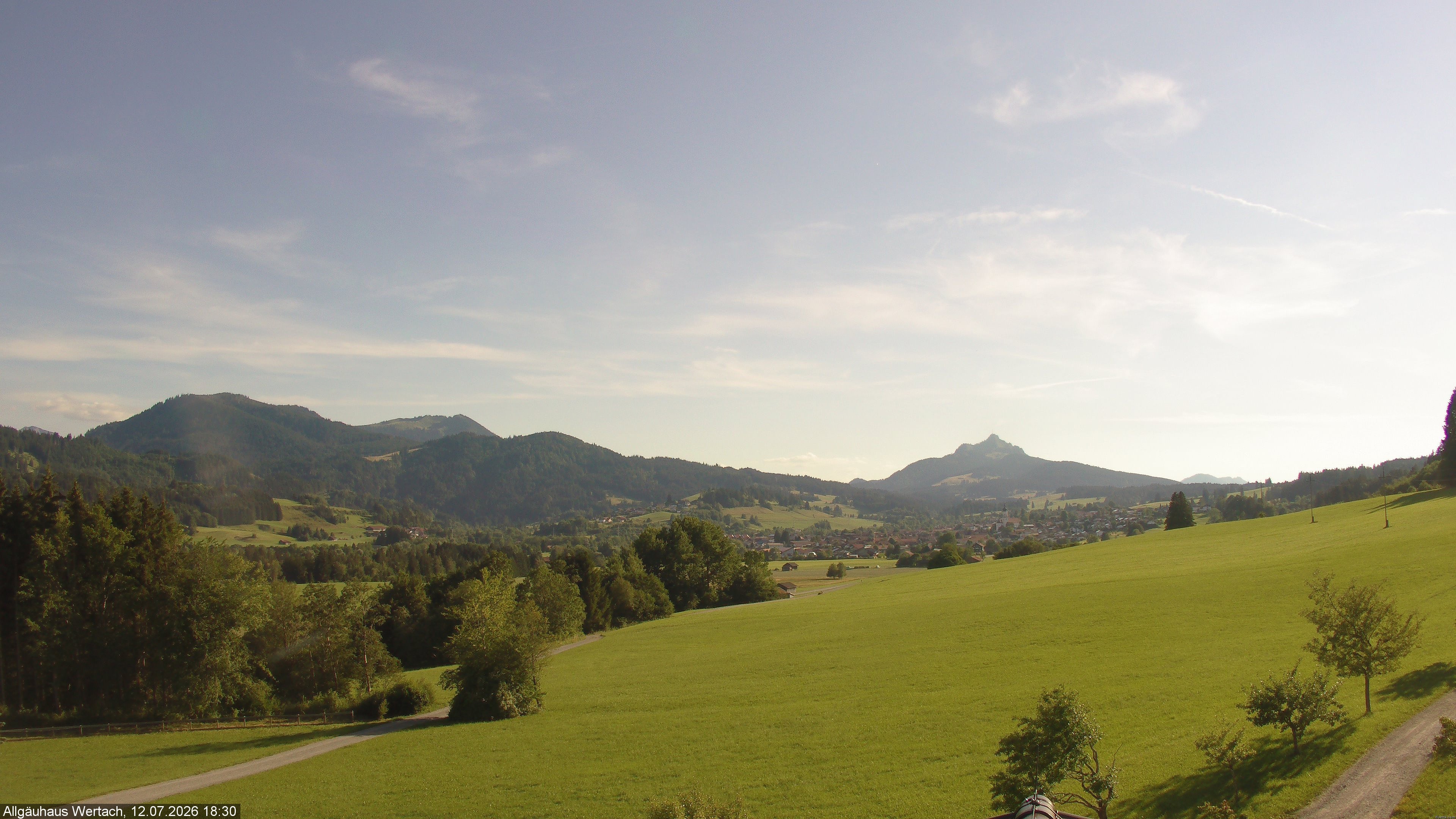 Archived image Webcam Have a look at the charming valley Wertach