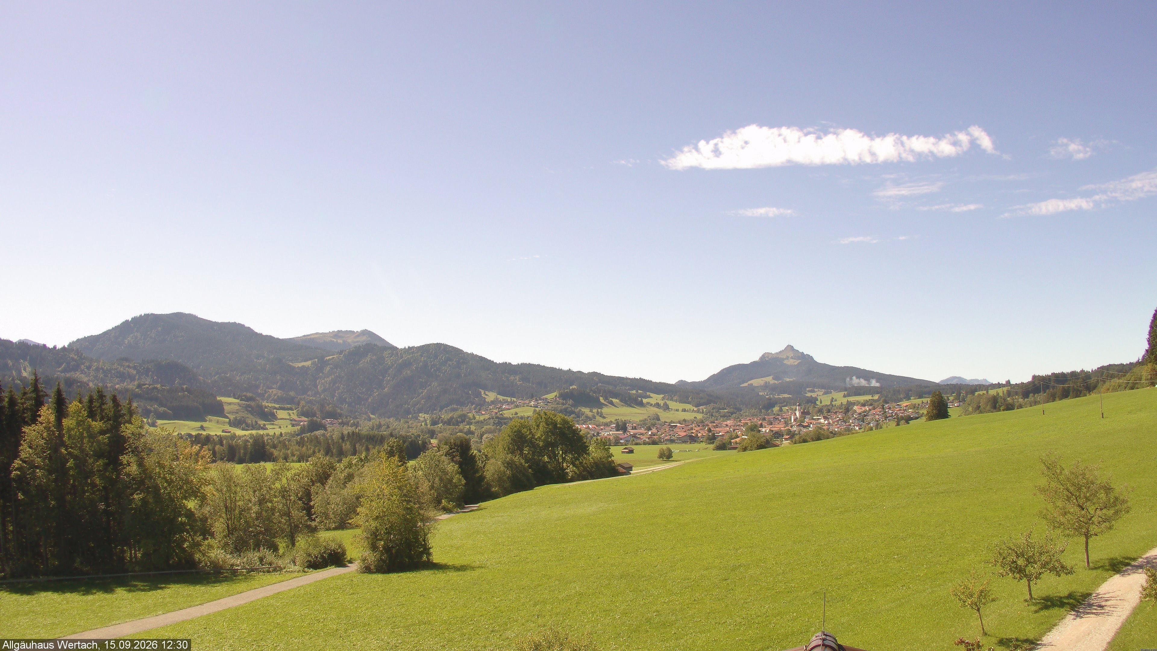 Archived image Webcam Have a look at the charming valley Wertach