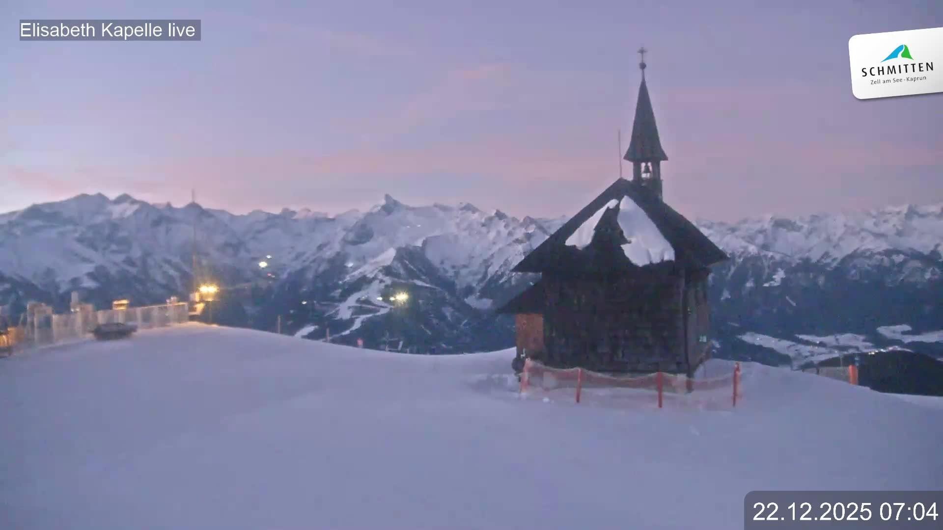Archiv Foto Webcam Aussicht auf die Schmitten Kapelle