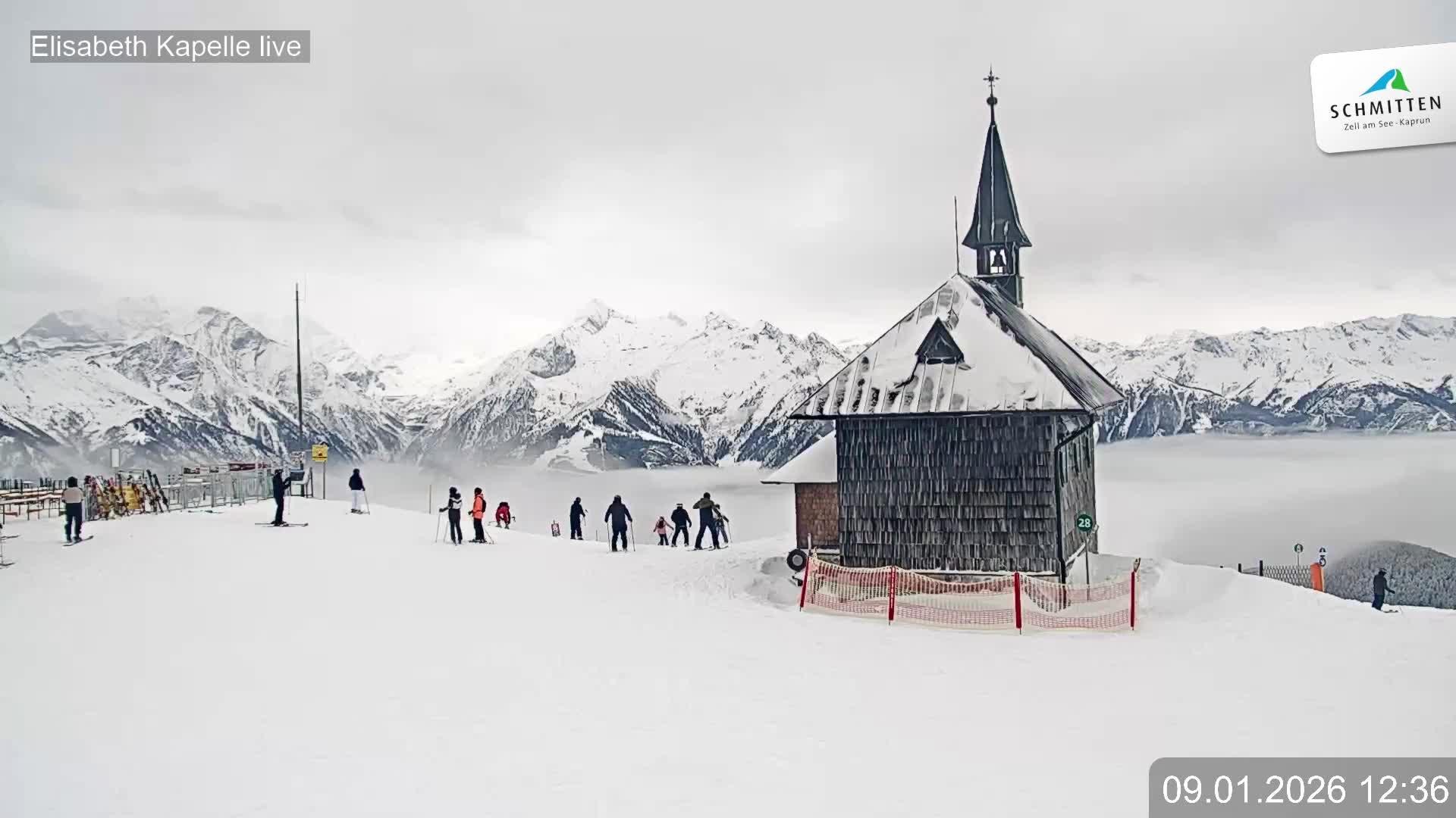 Archiv Foto Webcam Aussicht auf die Schmitten Kapelle