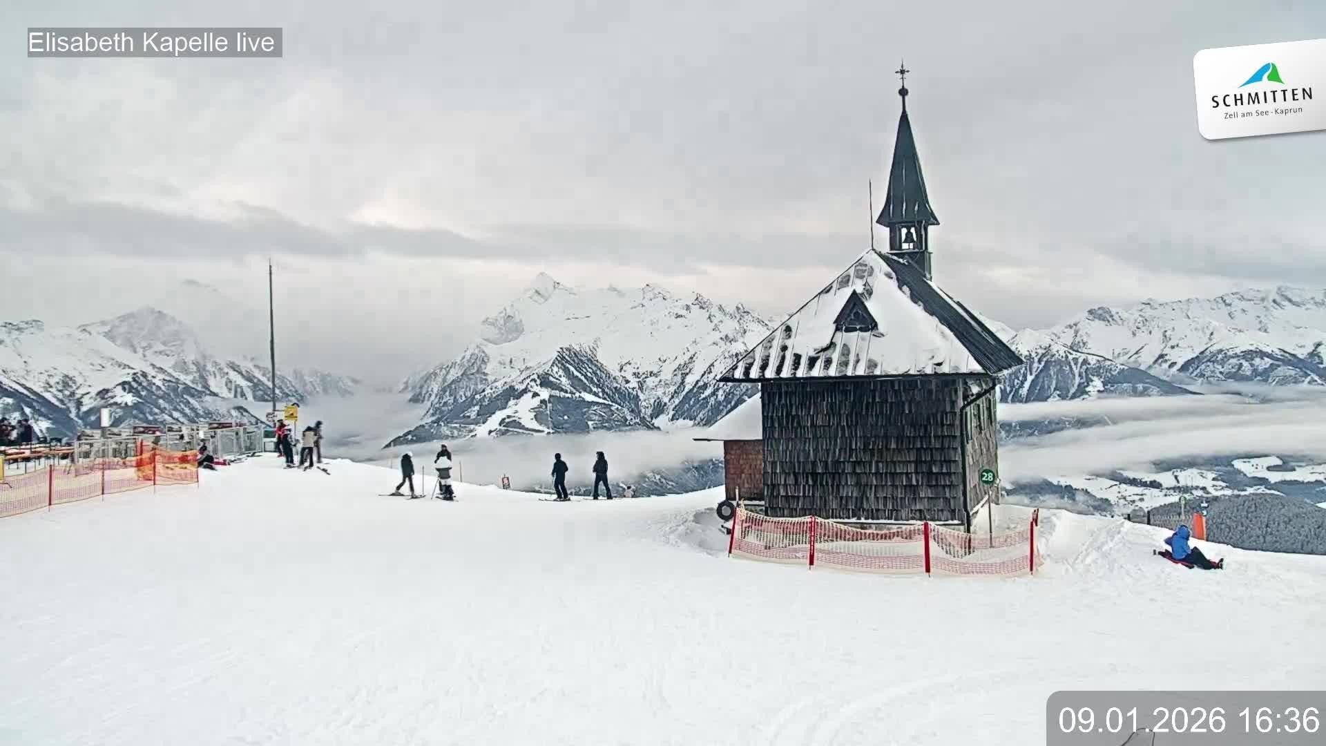Archiv Foto Webcam Aussicht auf die Schmitten Kapelle
