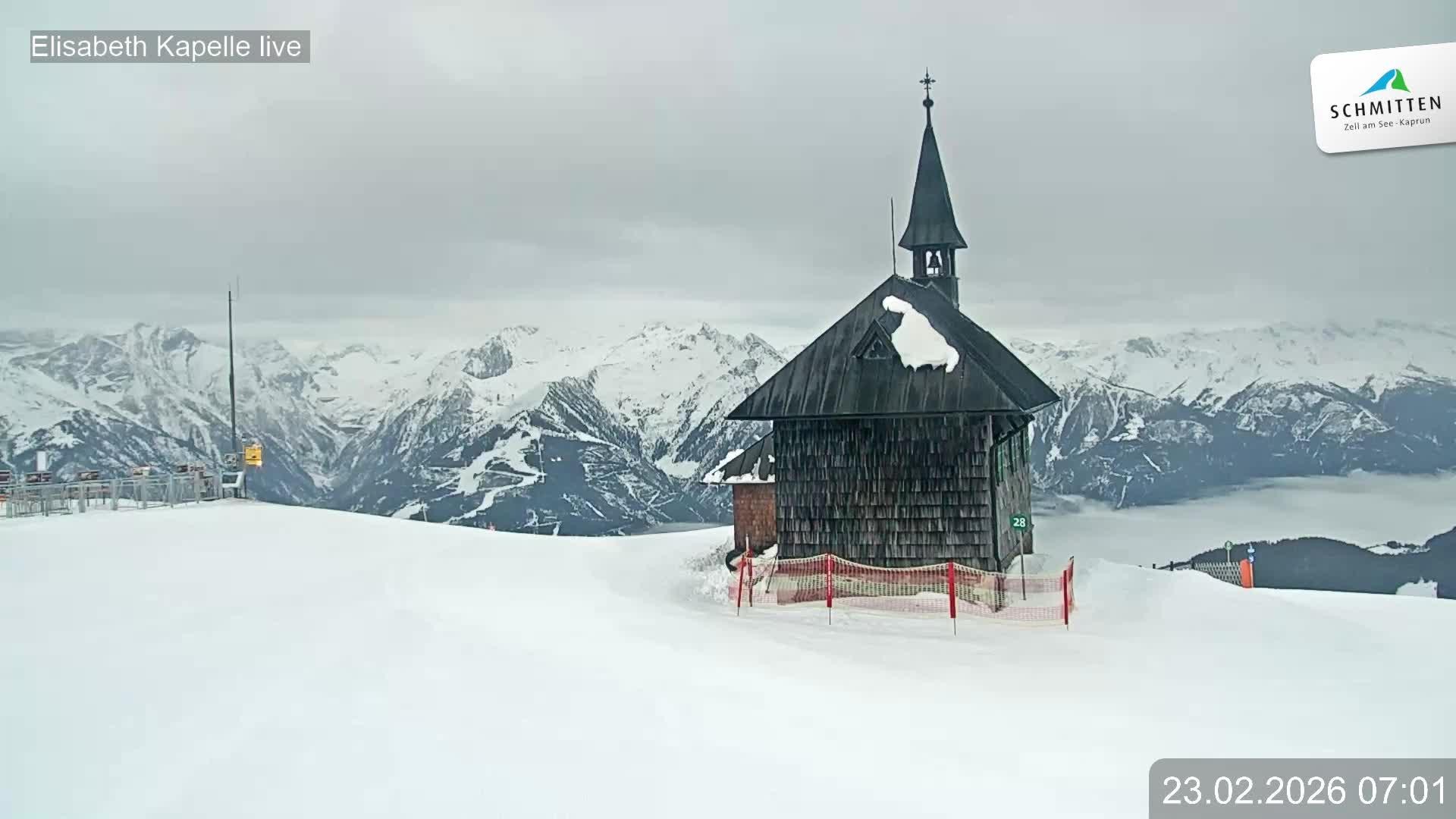 Archiv Foto Webcam Aussicht auf die Schmitten Kapelle
