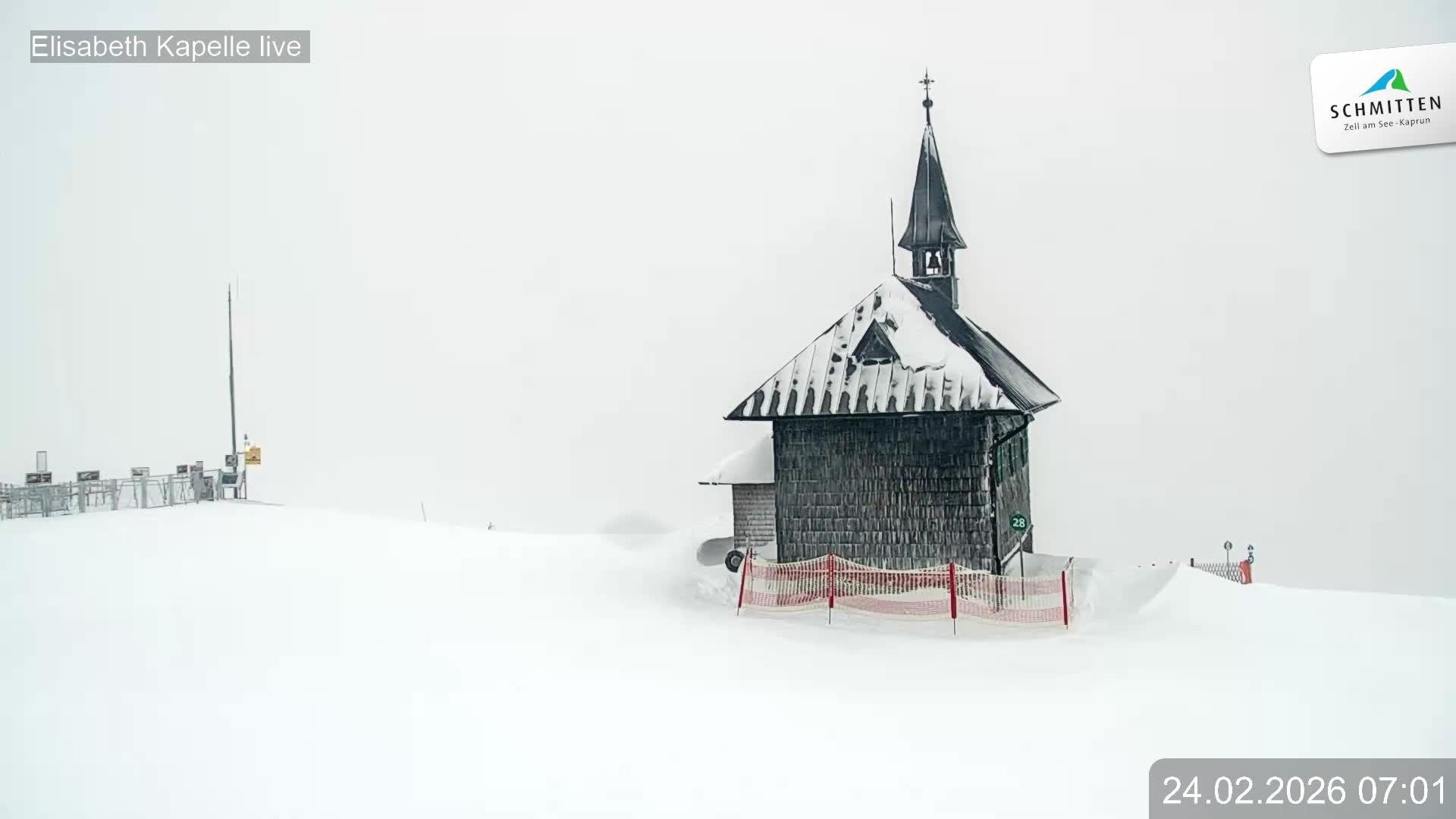 Archiv Foto Webcam Aussicht auf die Schmitten Kapelle
