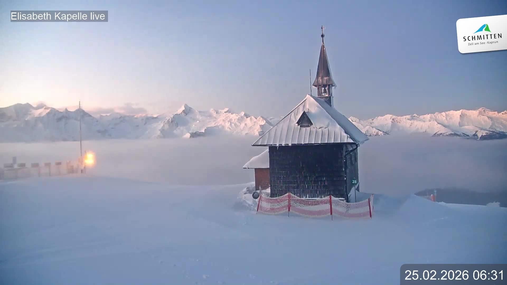 Archiv Foto Webcam Aussicht auf die Schmitten Kapelle