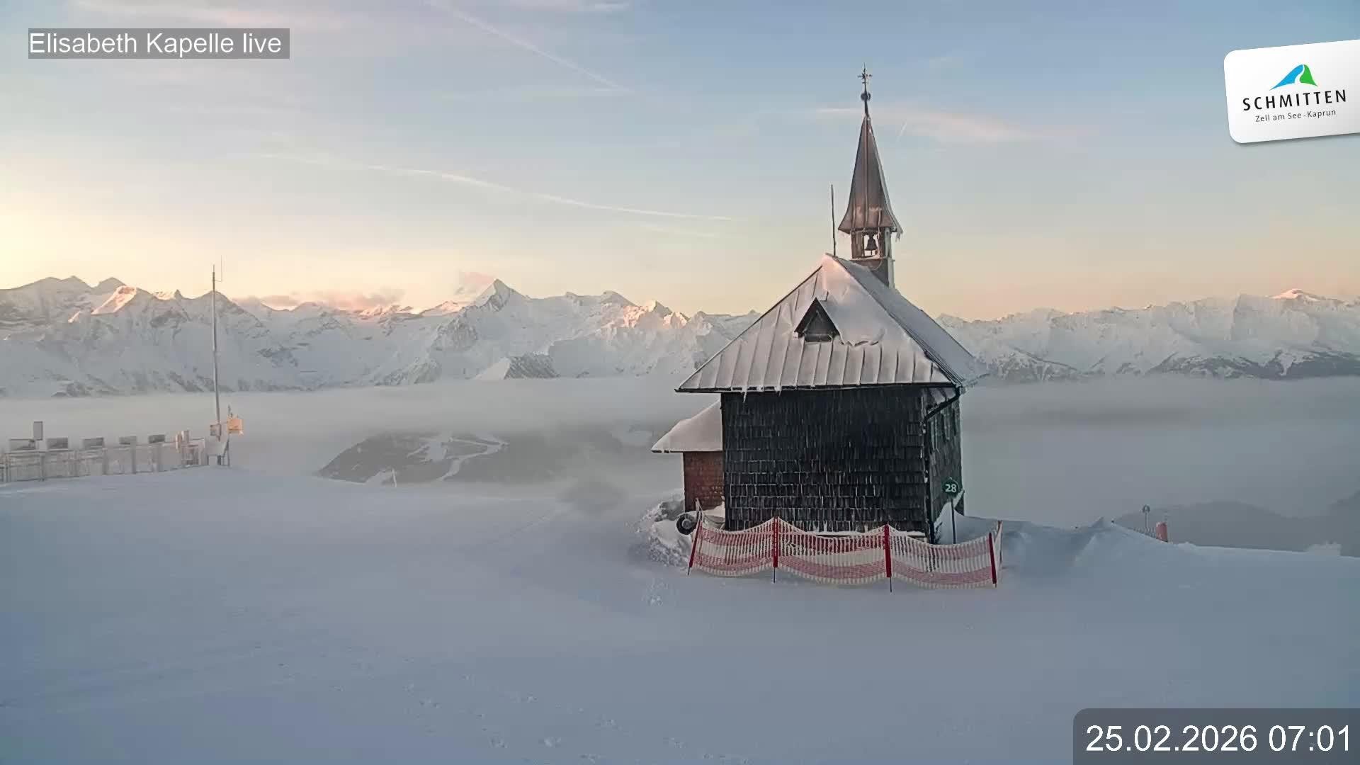 Archiv Foto Webcam Aussicht auf die Schmitten Kapelle