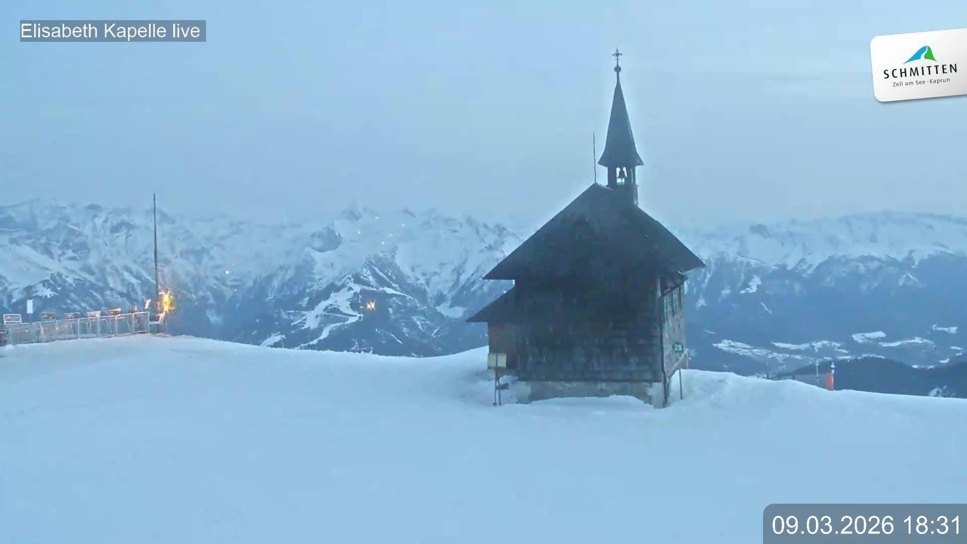 Archiv Foto Webcam Aussicht auf die Schmitten Kapelle