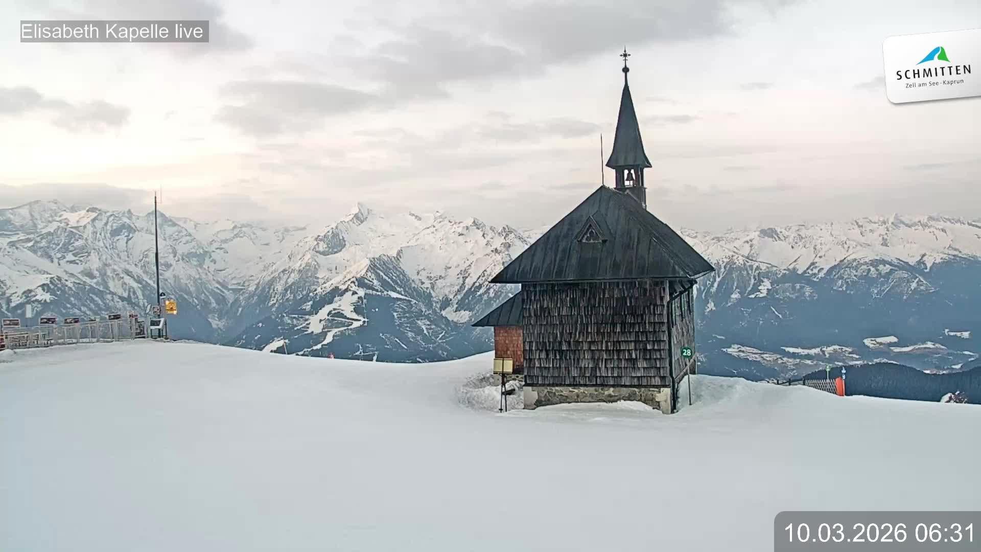 Archiv Foto Webcam Aussicht auf die Schmitten Kapelle