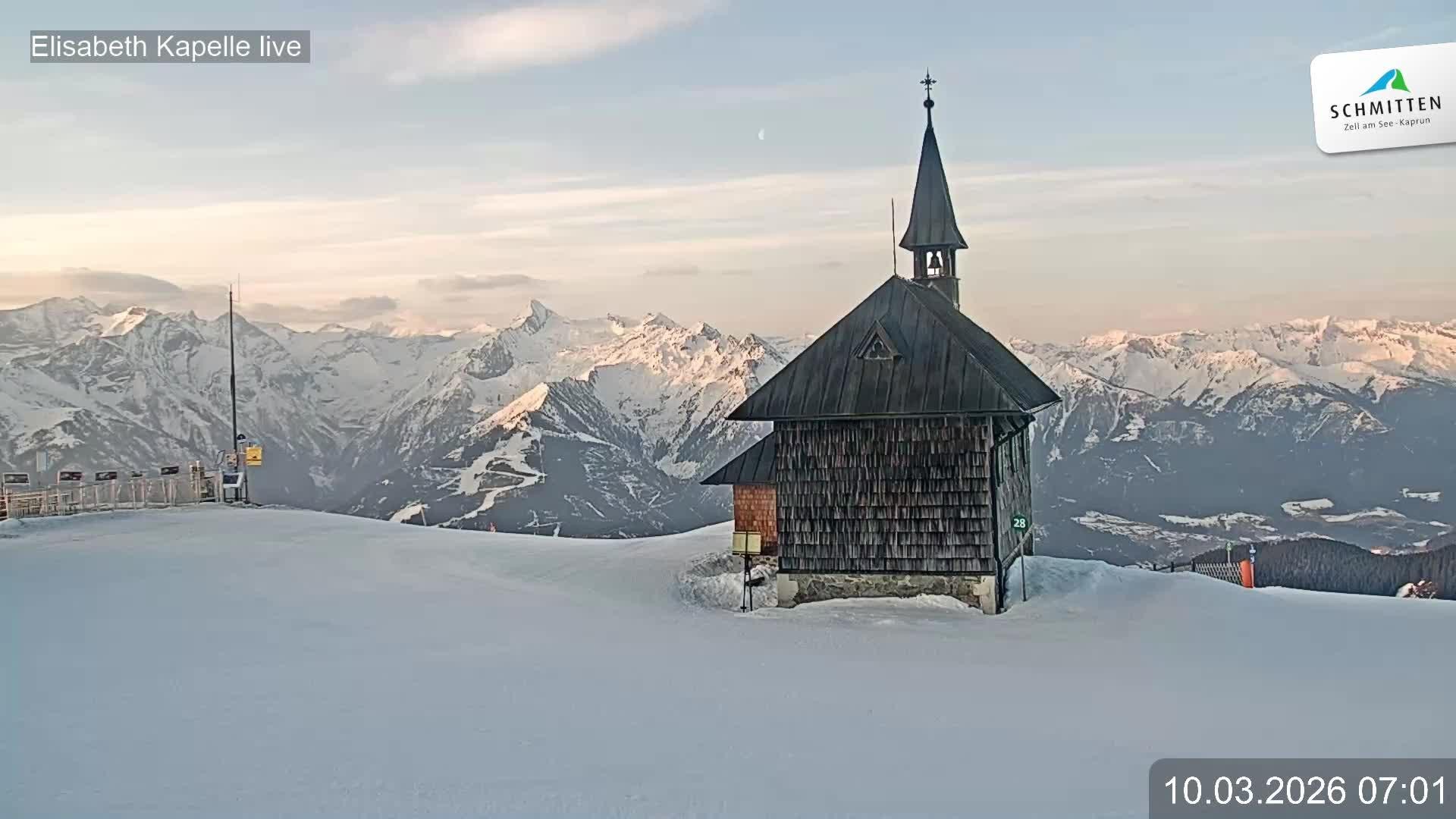 Archiv Foto Webcam Aussicht auf die Schmitten Kapelle