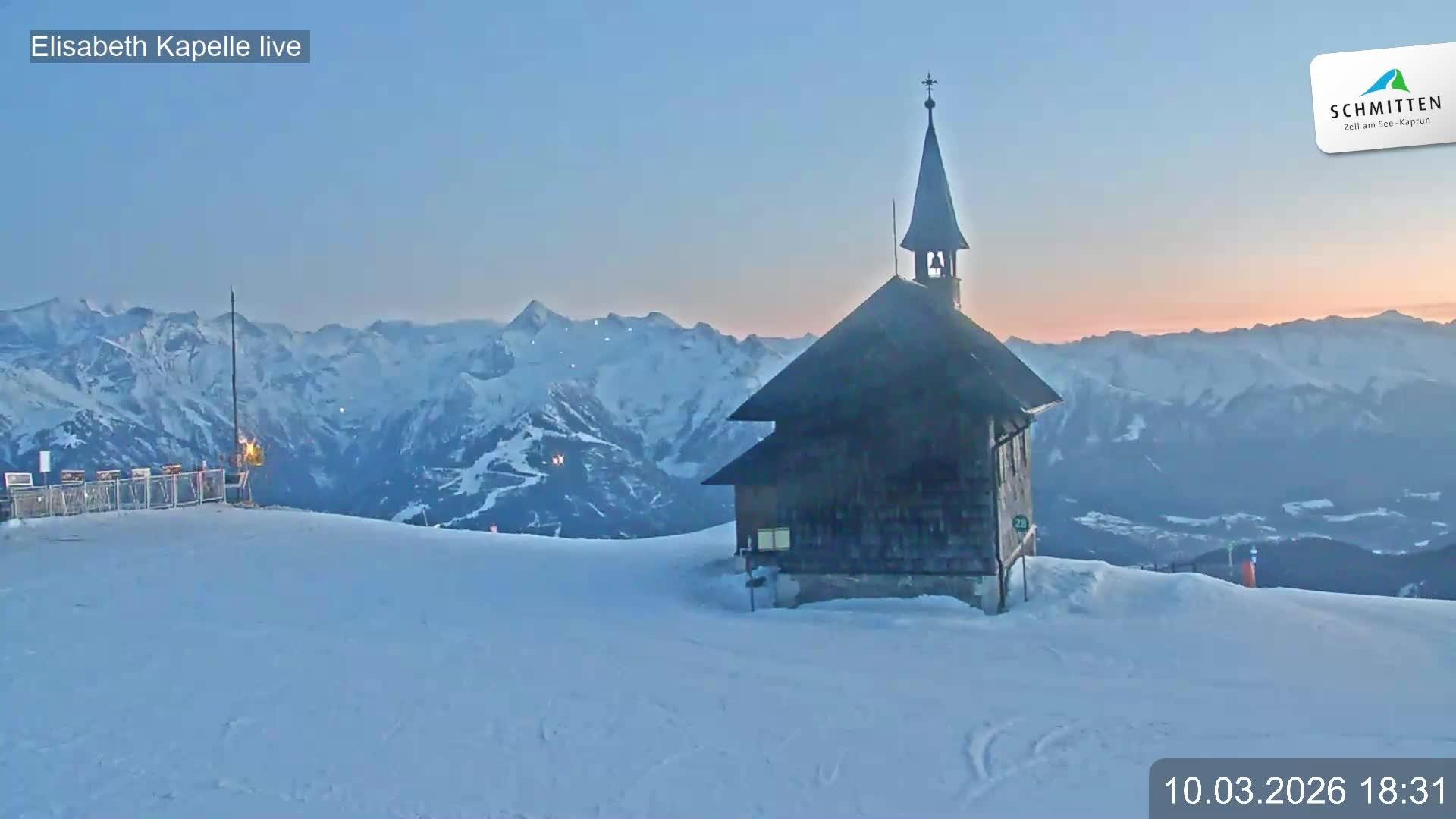 Archiv Foto Webcam Aussicht auf die Schmitten Kapelle