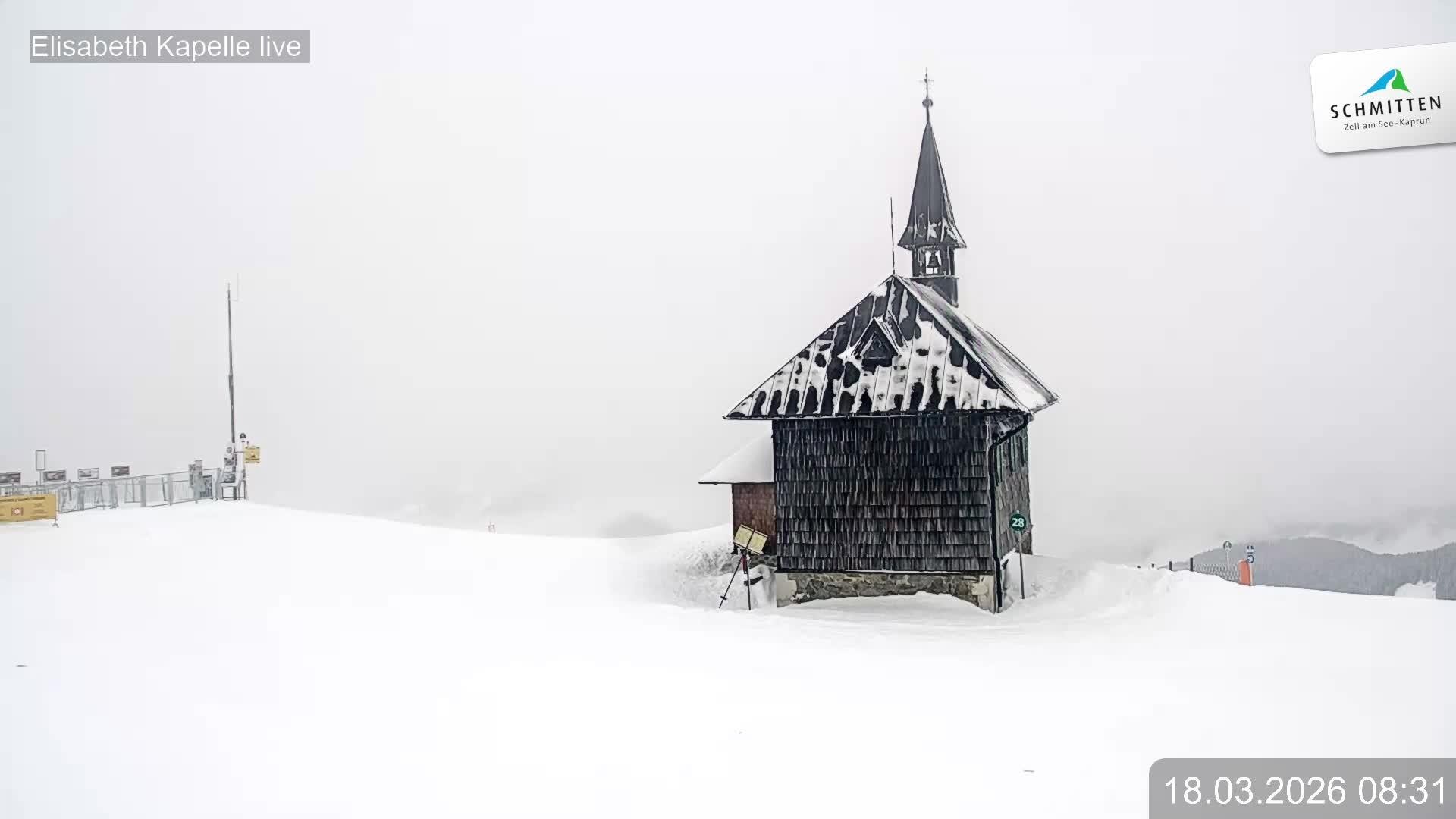 Archiv Foto Webcam Aussicht auf die Schmitten Kapelle