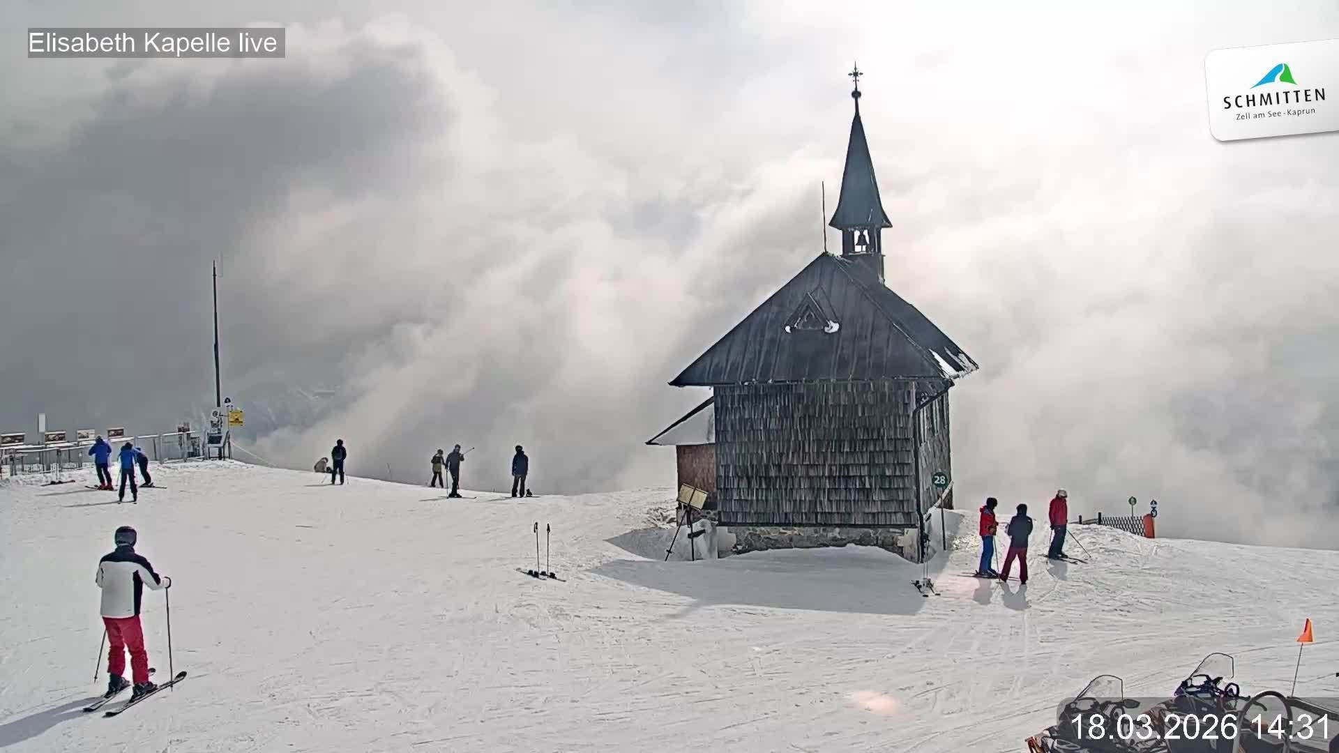 Archiv Foto Webcam Aussicht auf die Schmitten Kapelle