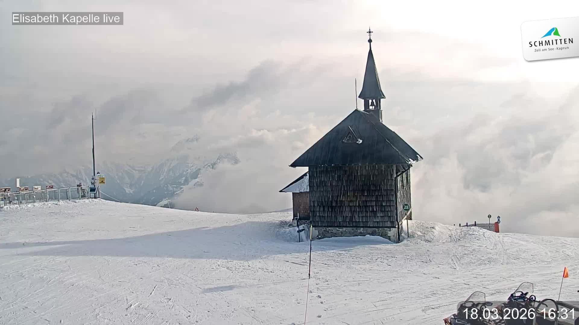 Archiv Foto Webcam Aussicht auf die Schmitten Kapelle