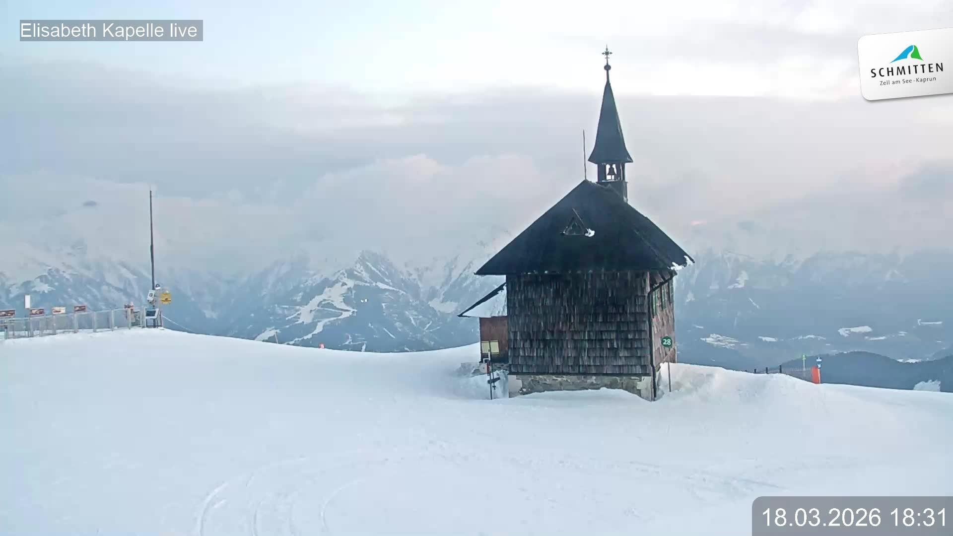 Archiv Foto Webcam Aussicht auf die Schmitten Kapelle