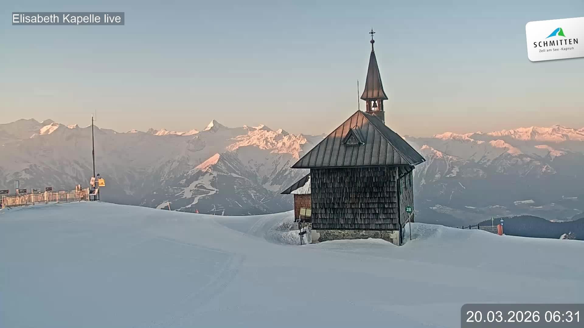 Archiv Foto Webcam Aussicht auf die Schmitten Kapelle