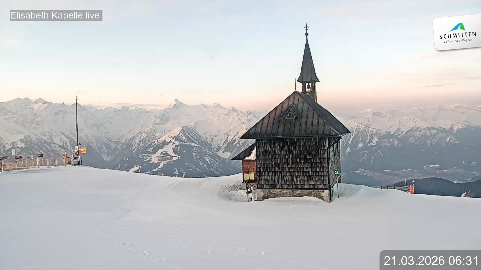 Archiv Foto Webcam Aussicht auf die Schmitten Kapelle