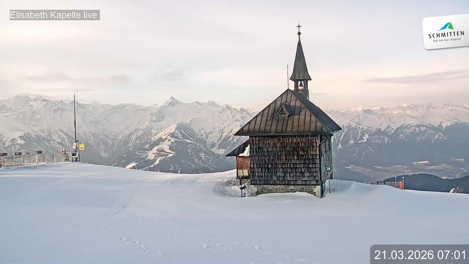 Archiv Foto Webcam Aussicht auf die Schmitten Kapelle