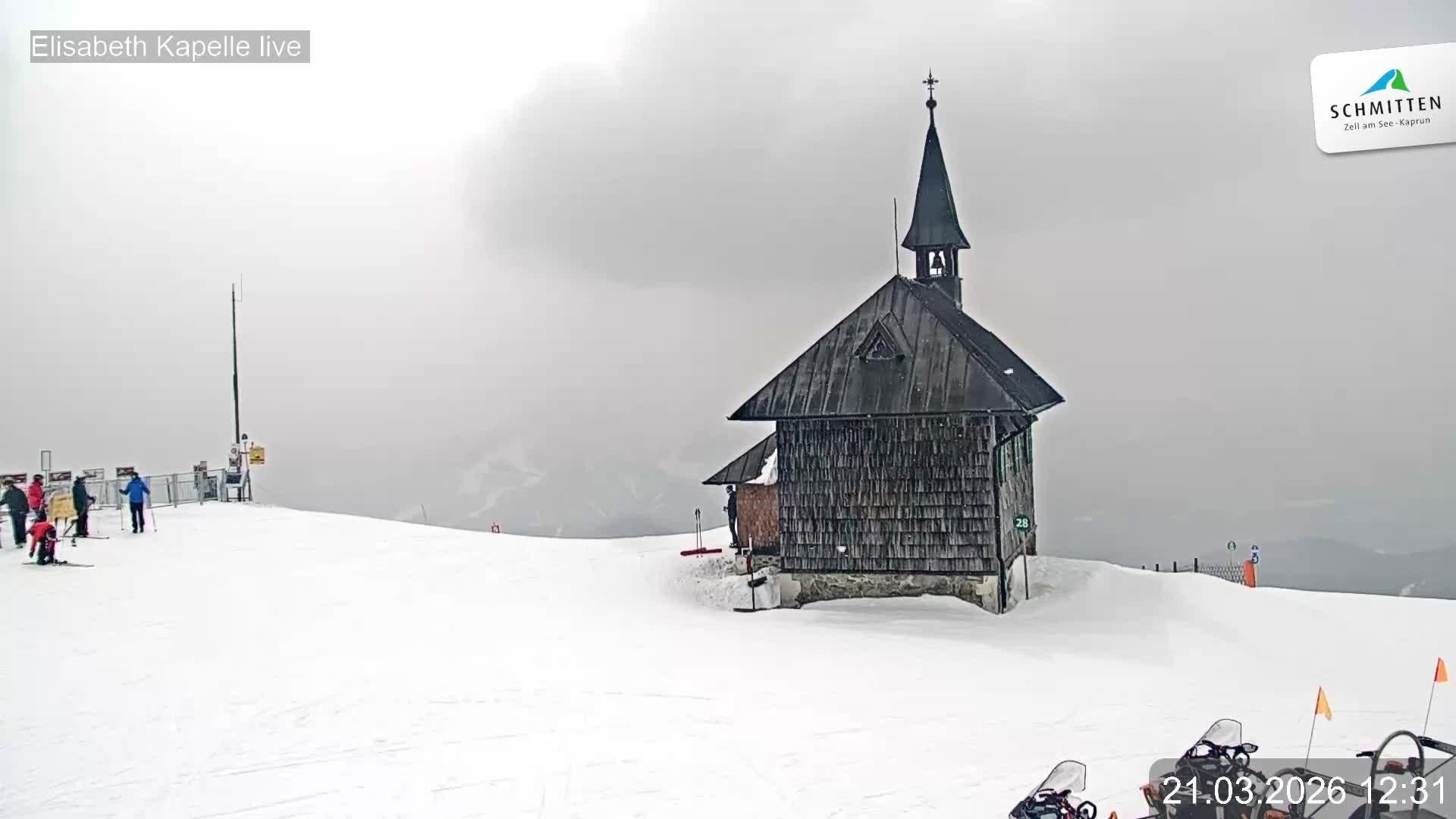 Archiv Foto Webcam Aussicht auf die Schmitten Kapelle