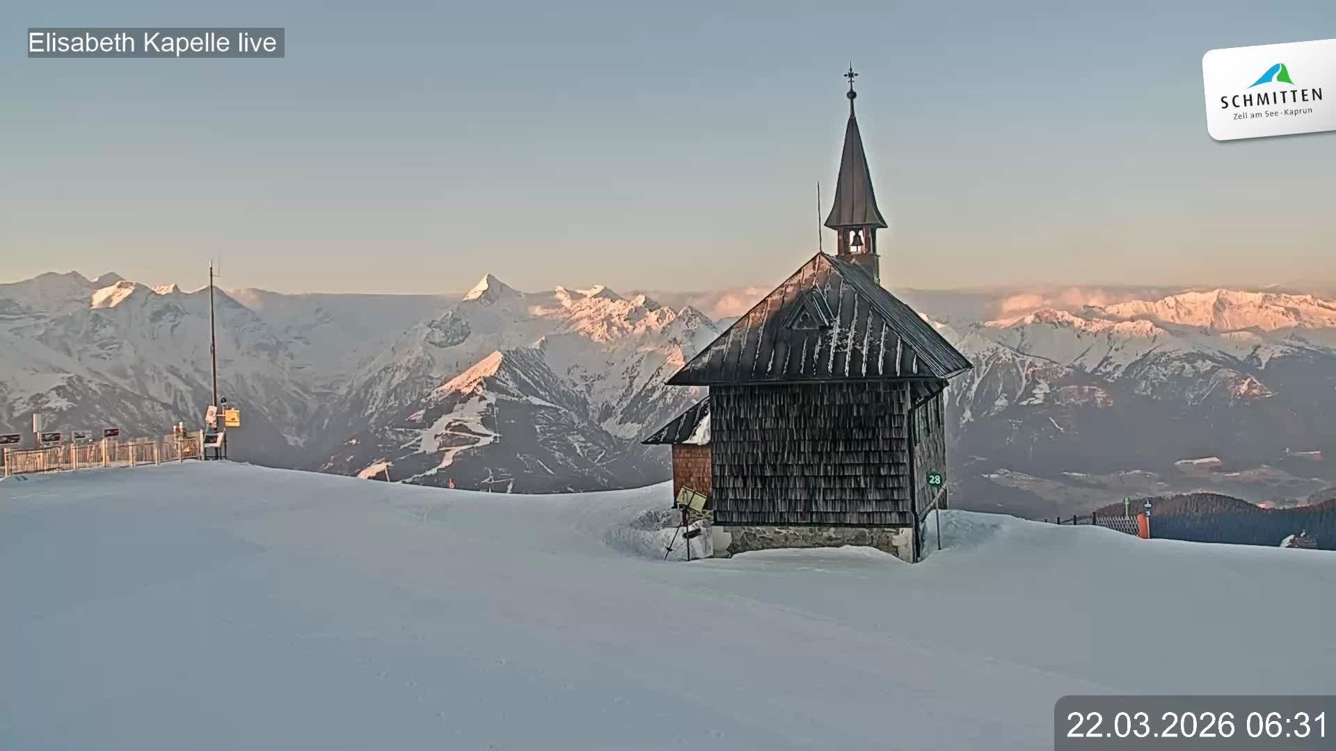 Archiv Foto Webcam Aussicht auf die Schmitten Kapelle