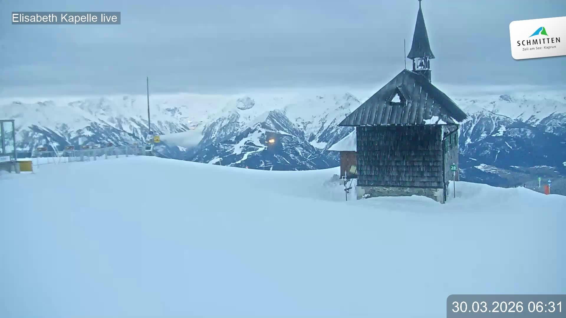 Archiv Foto Webcam Aussicht auf die Schmitten Kapelle