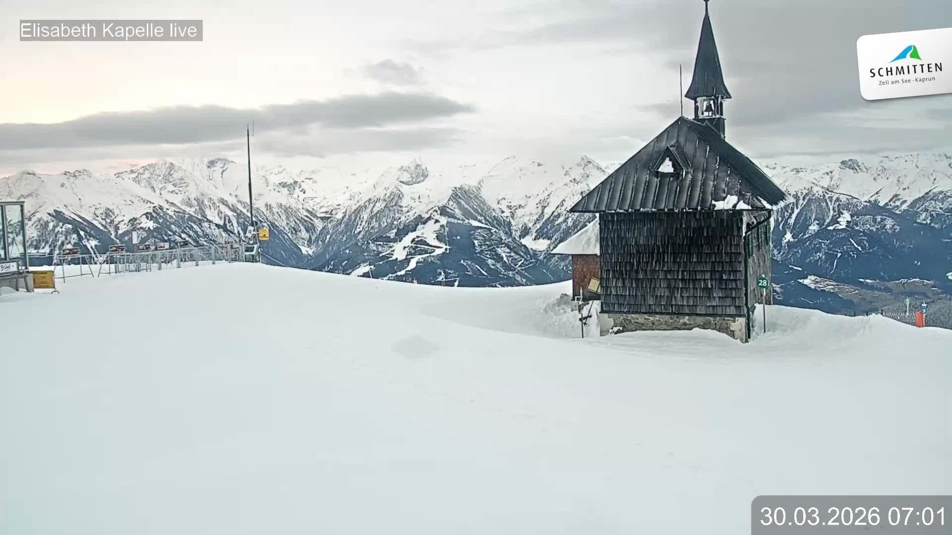 Archiv Foto Webcam Aussicht auf die Schmitten Kapelle