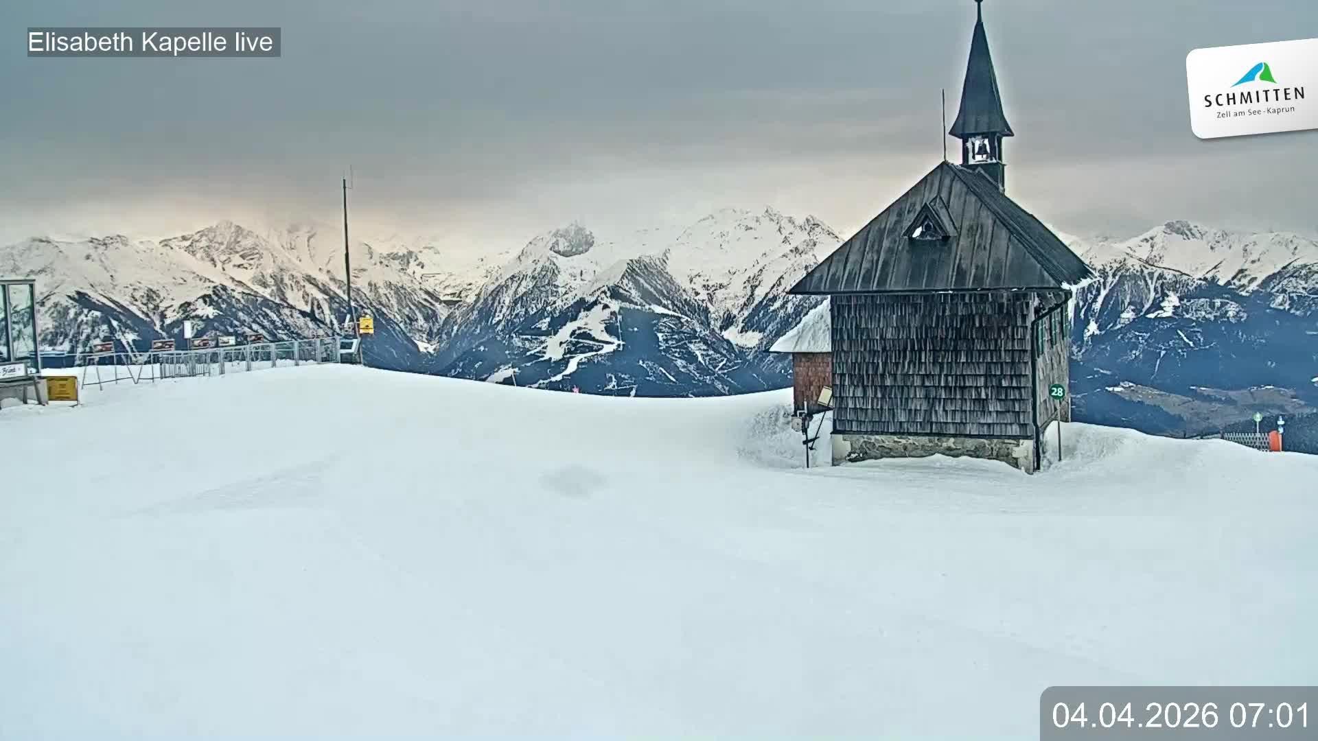 Archiv Foto Webcam Aussicht auf die Schmitten Kapelle