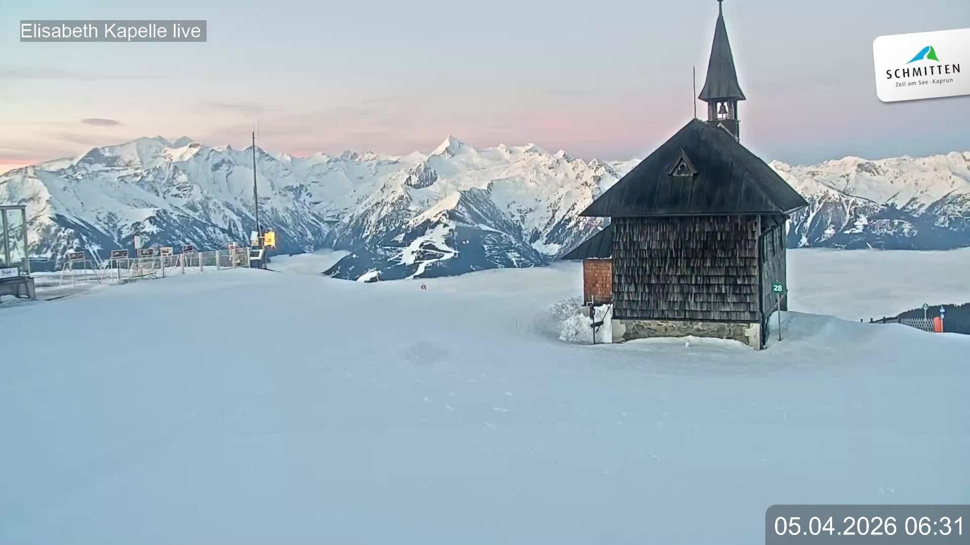 Archiv Foto Webcam Aussicht auf die Schmitten Kapelle