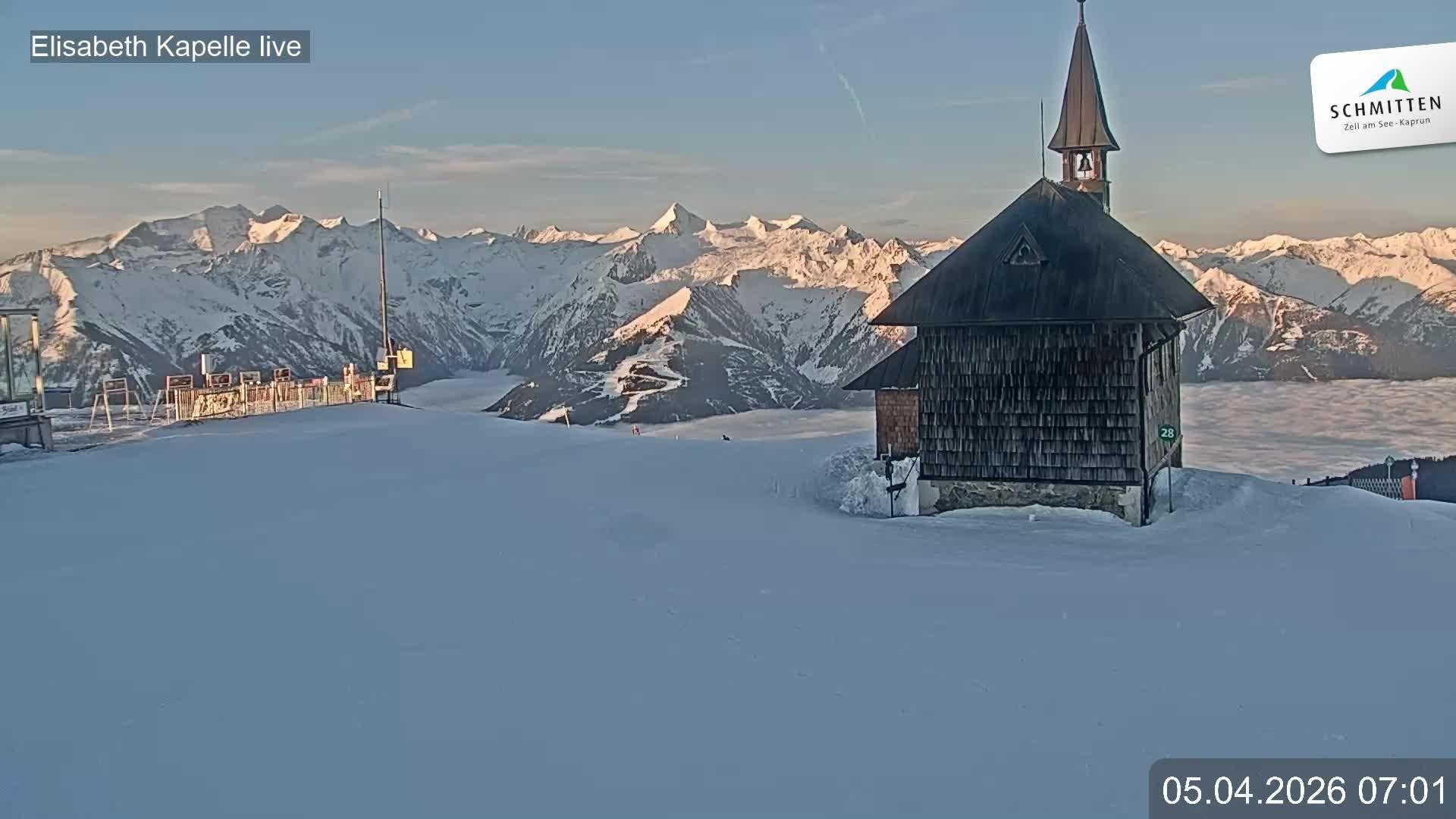 Archiv Foto Webcam Aussicht auf die Schmitten Kapelle