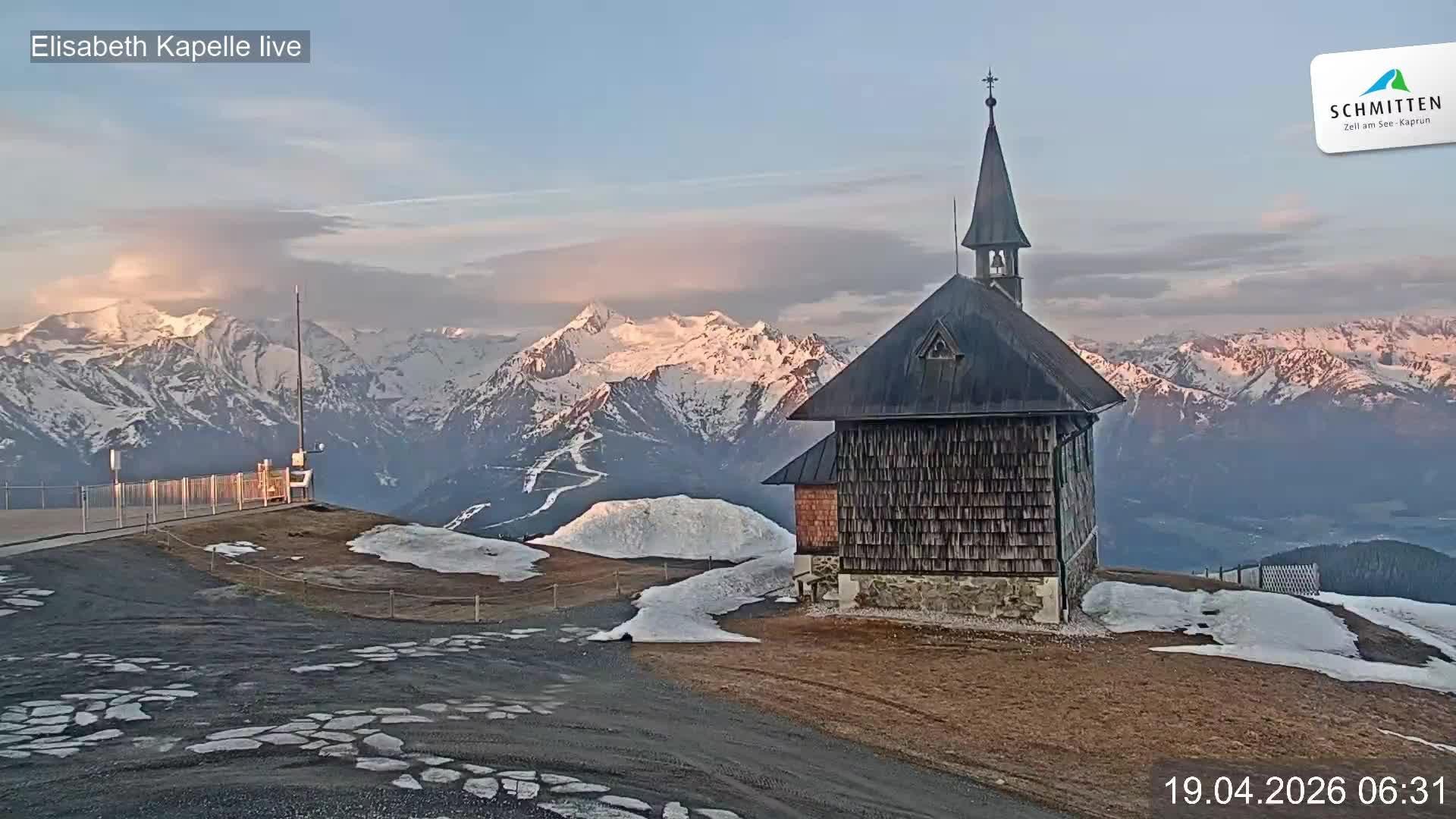 Archiv Foto Webcam Aussicht auf die Schmitten Kapelle