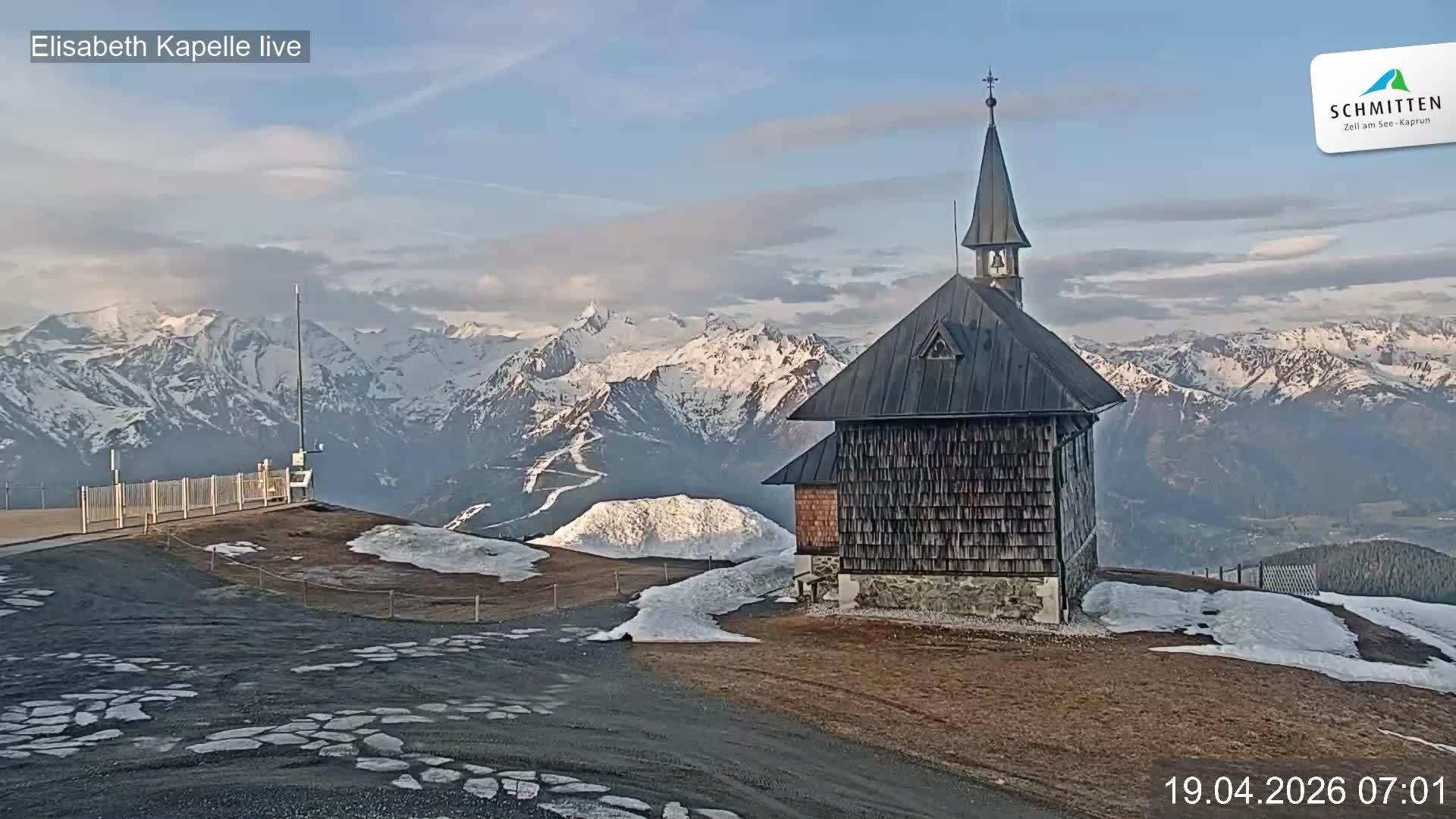 Archiv Foto Webcam Aussicht auf die Schmitten Kapelle